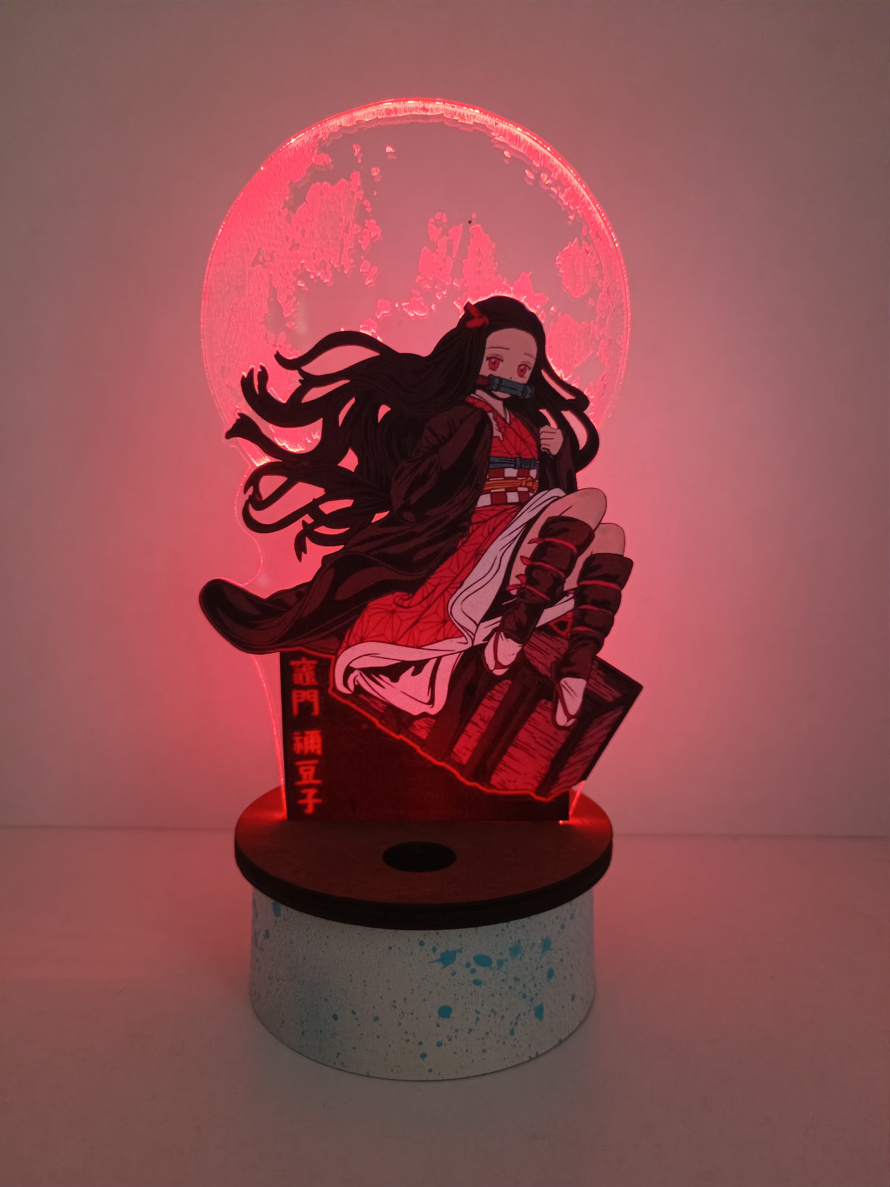 Lámpara Acrílico Nezuko Kimetsu No Yaiba