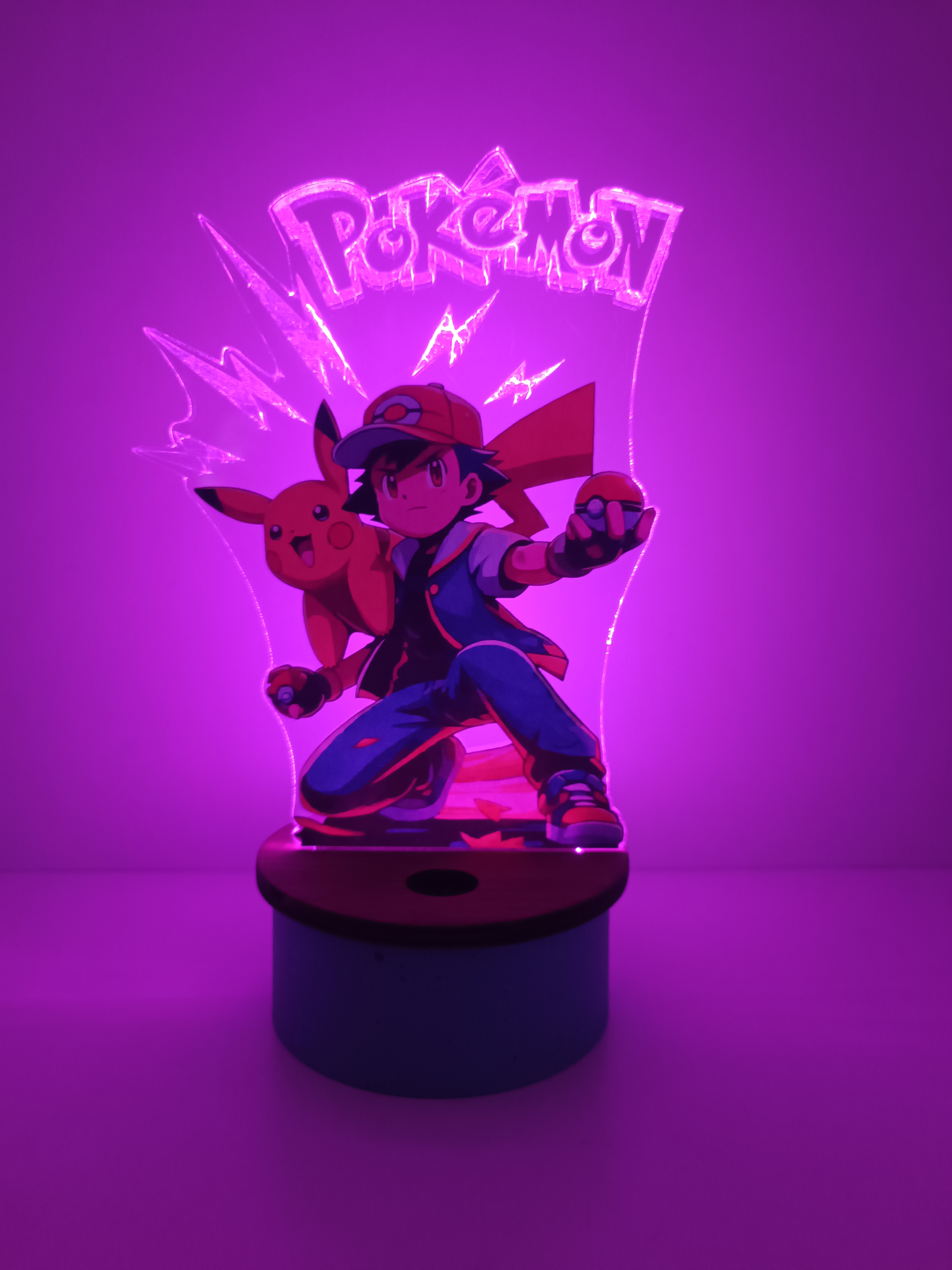 Lámpara Acrílico Pokemon