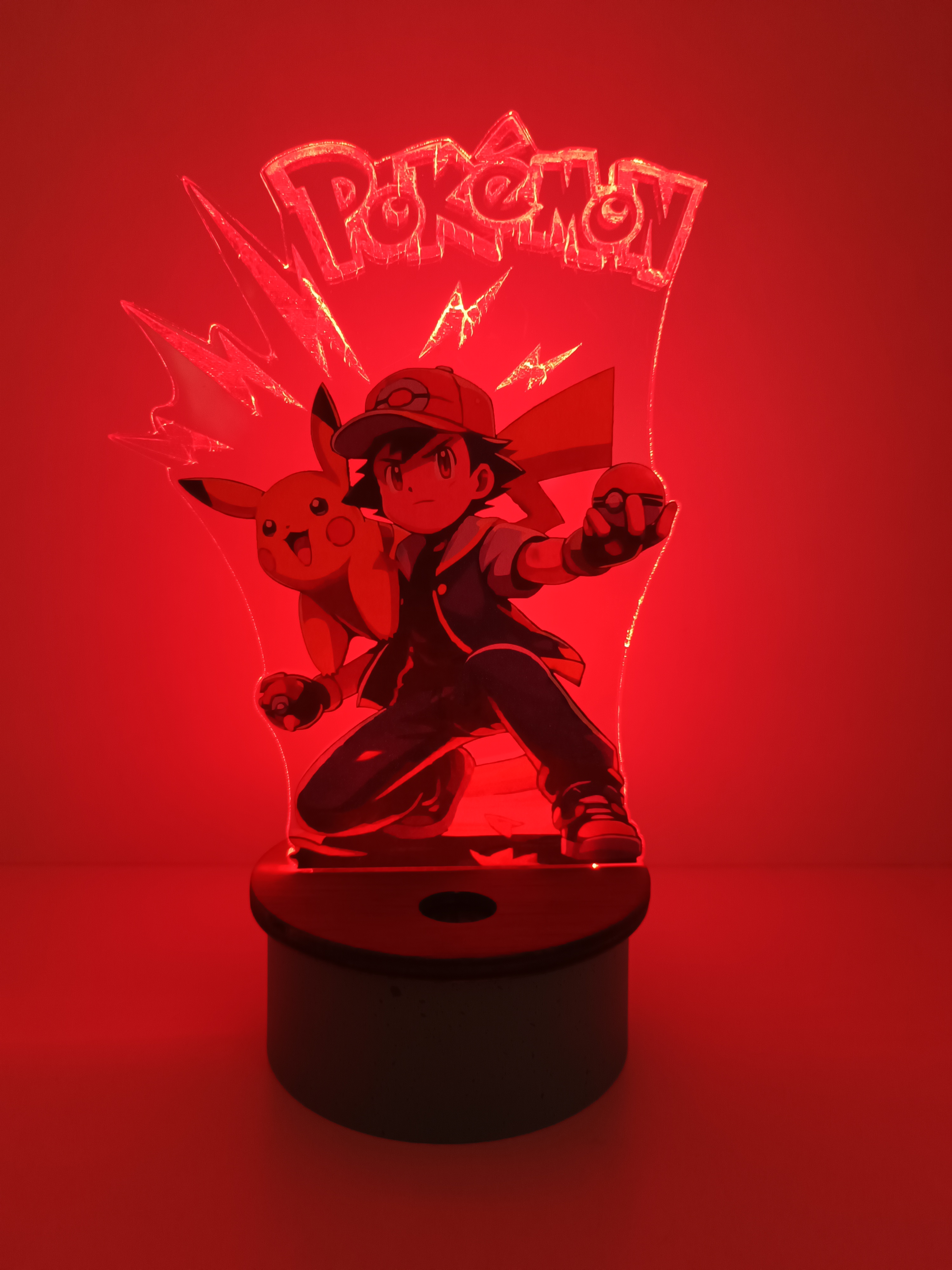 Lámpara Acrílico Pokemon