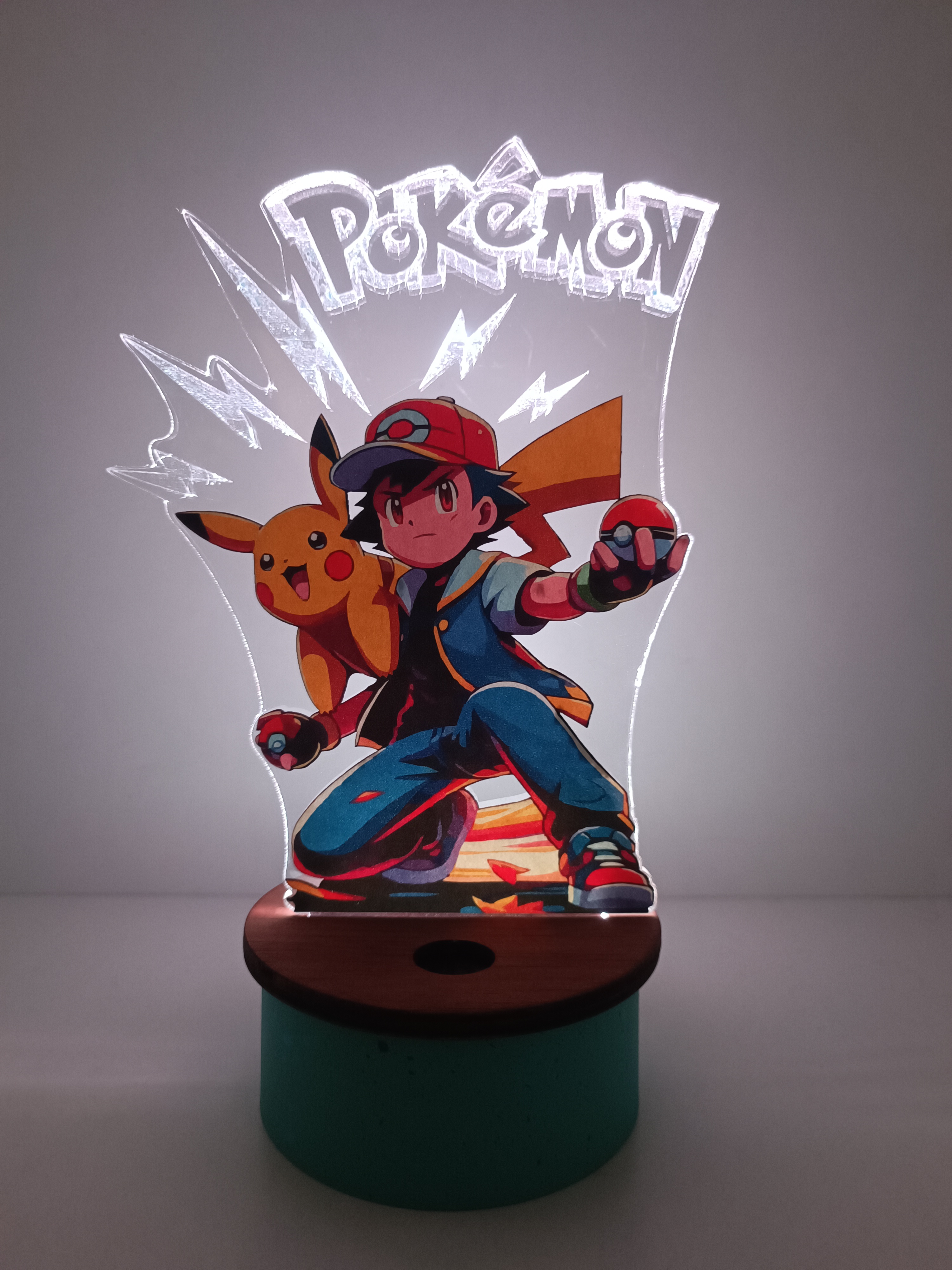 Lámpara Acrílico Pokemon