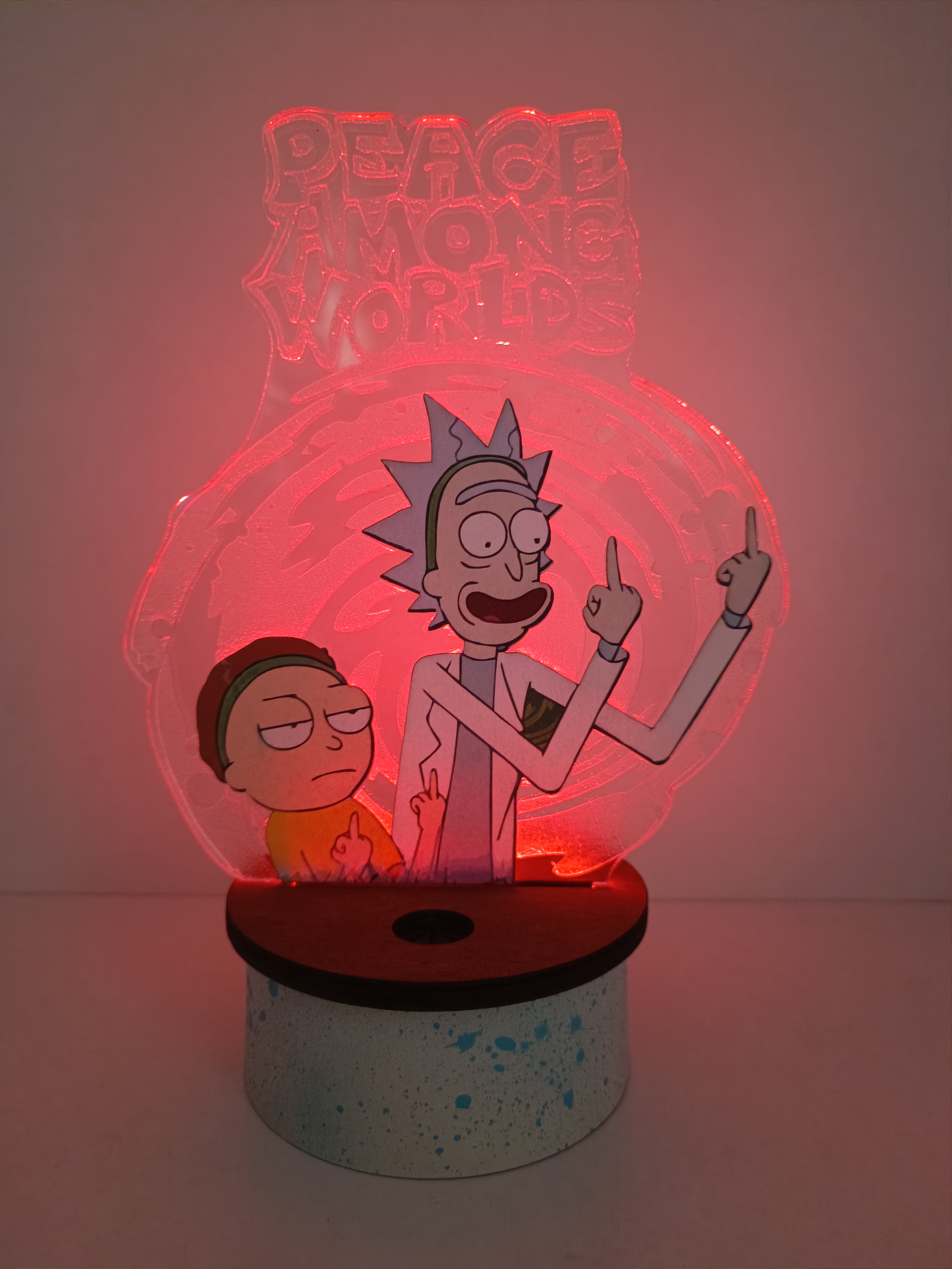 Lámpara Acrílico Rick y Morty