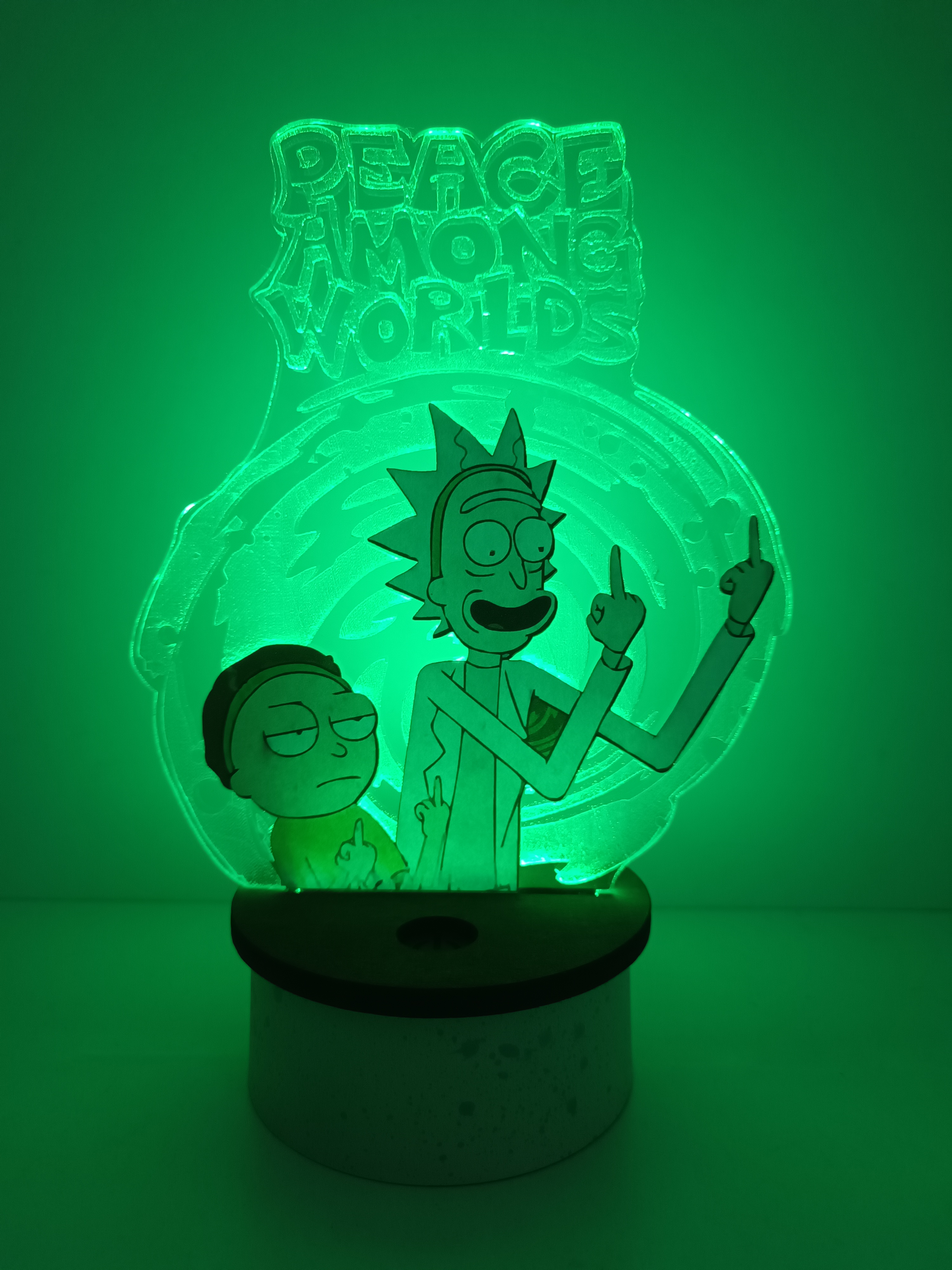 Lámpara Acrílico Rick y Morty