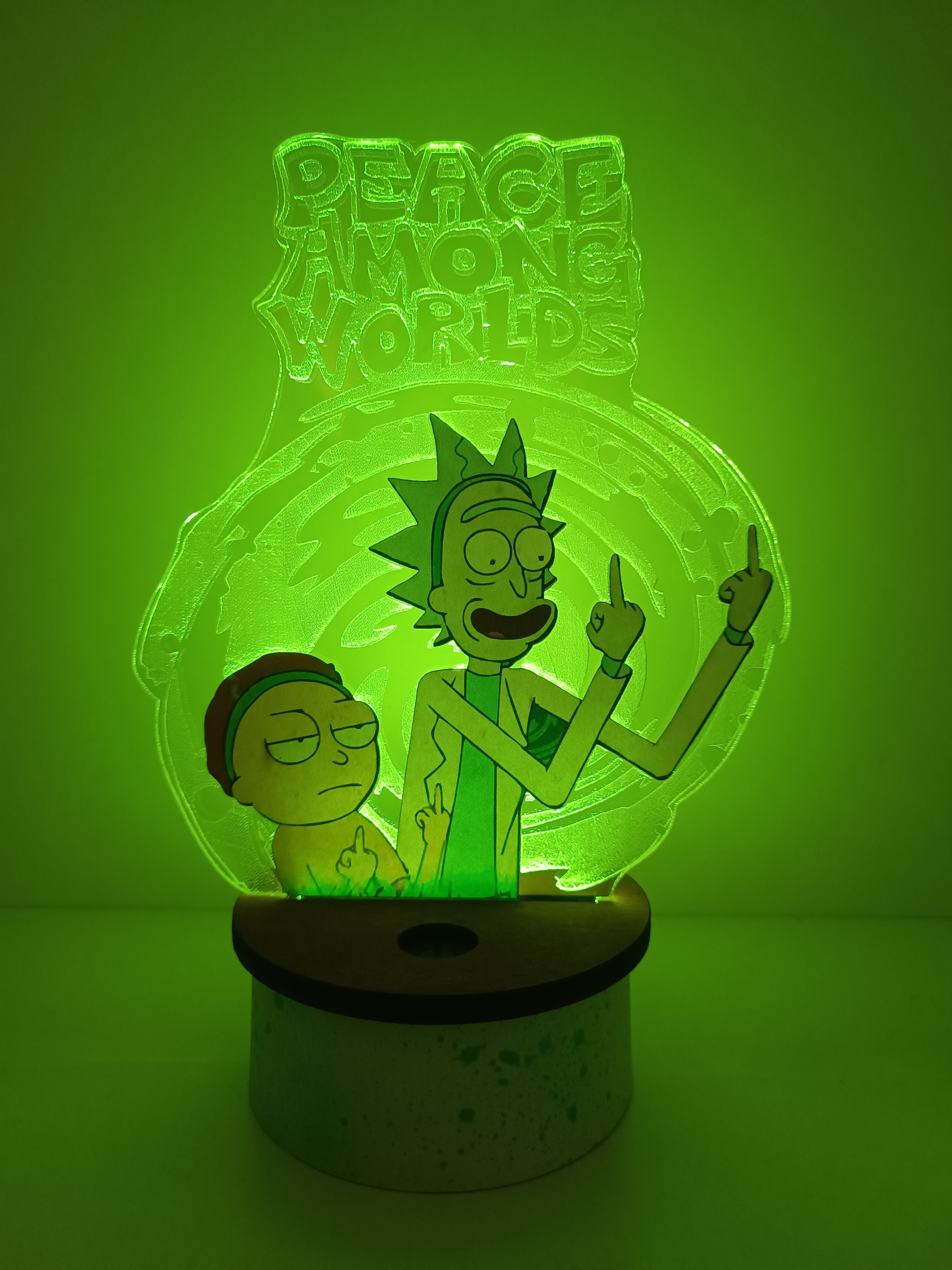 Lámpara Acrílico Rick y Morty