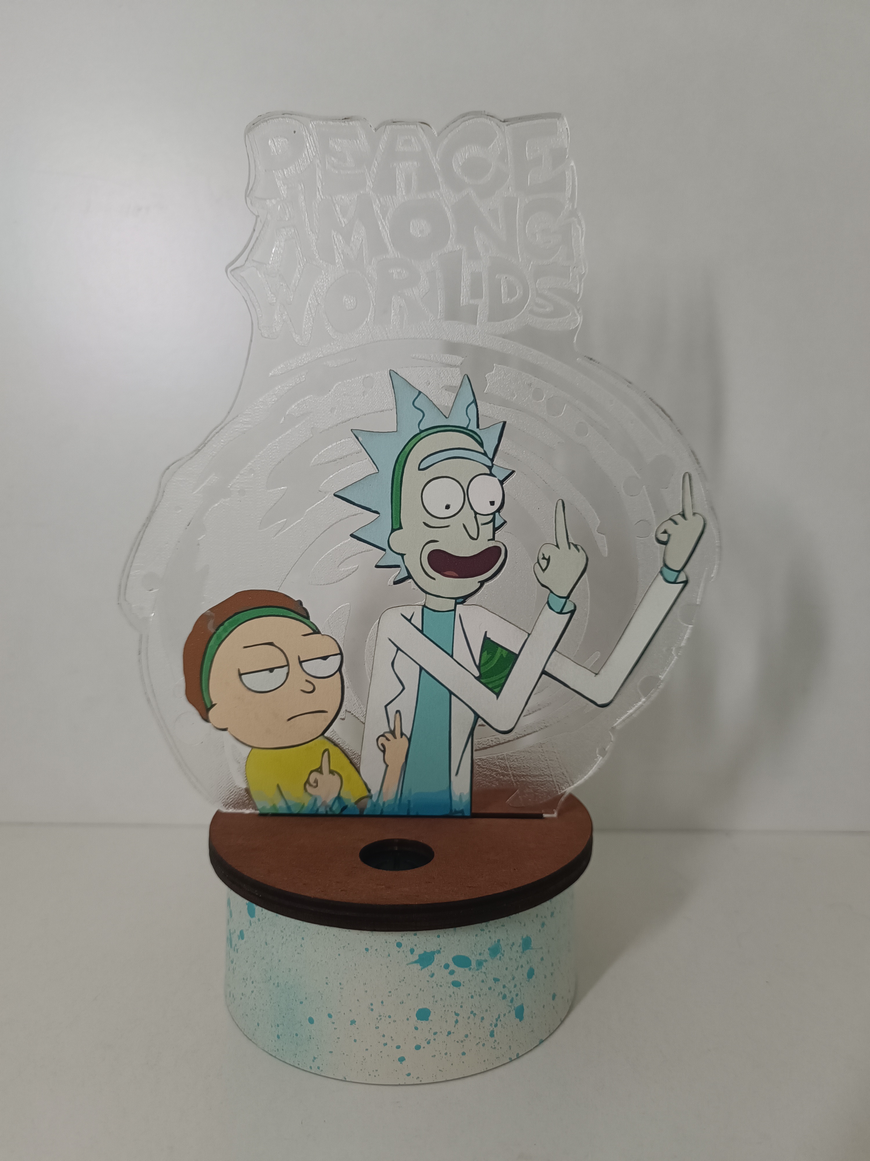 Lámpara Acrílico Rick y Morty