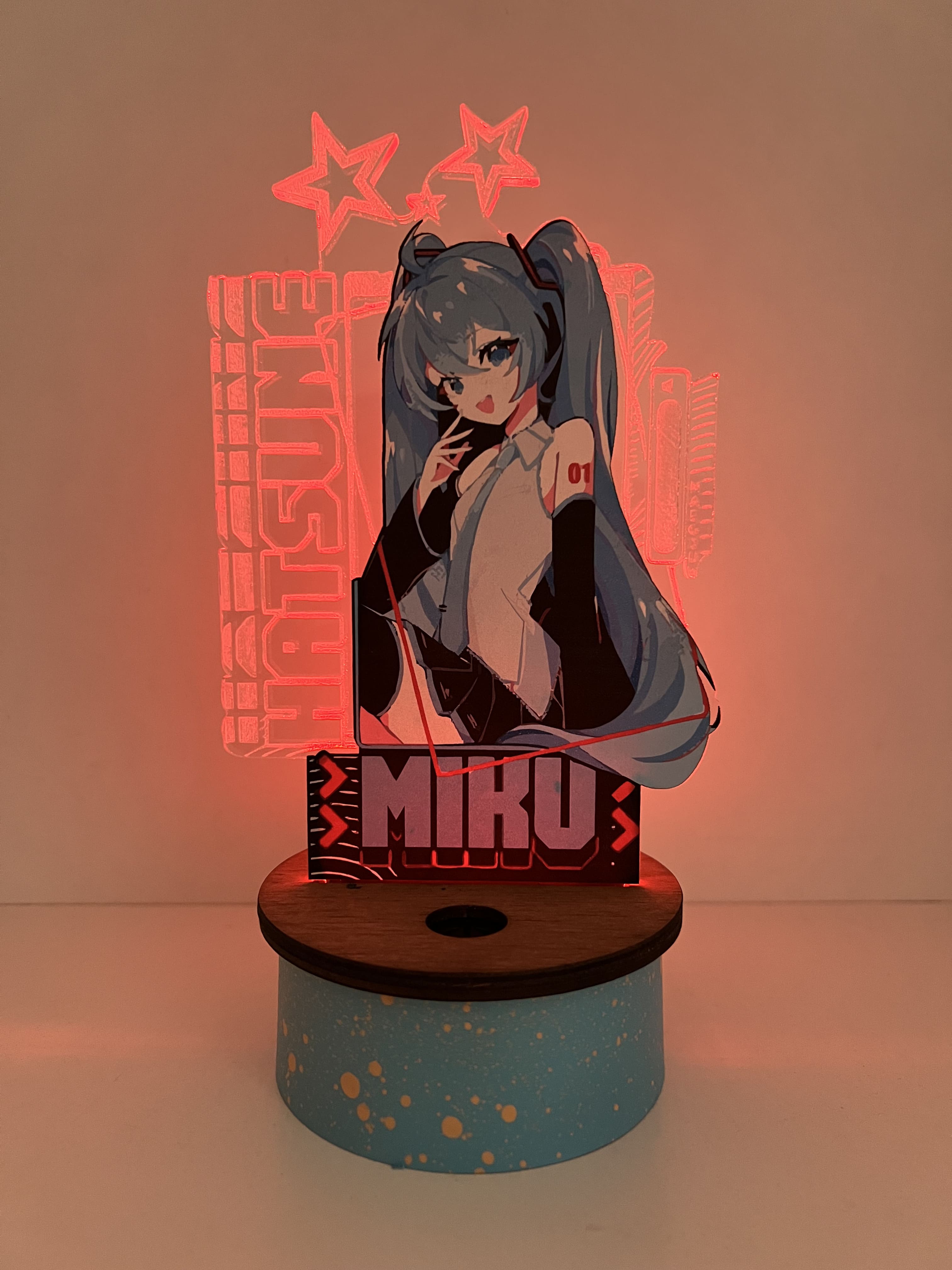 Lámpara Acrílico Hatsune Miku