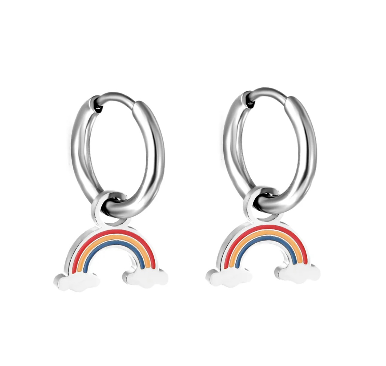 Mia Rainbow hoop earrings