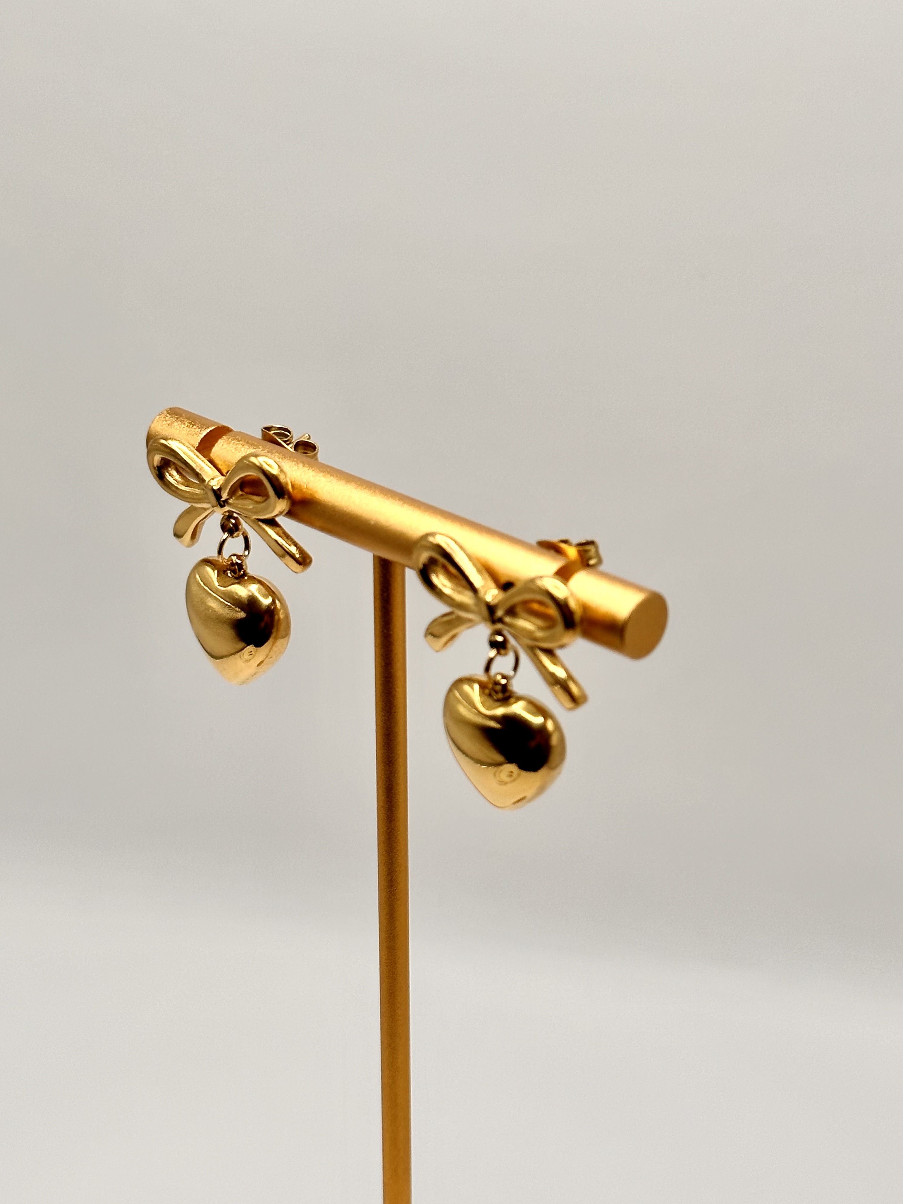 Lia's Bow Heart Earrings