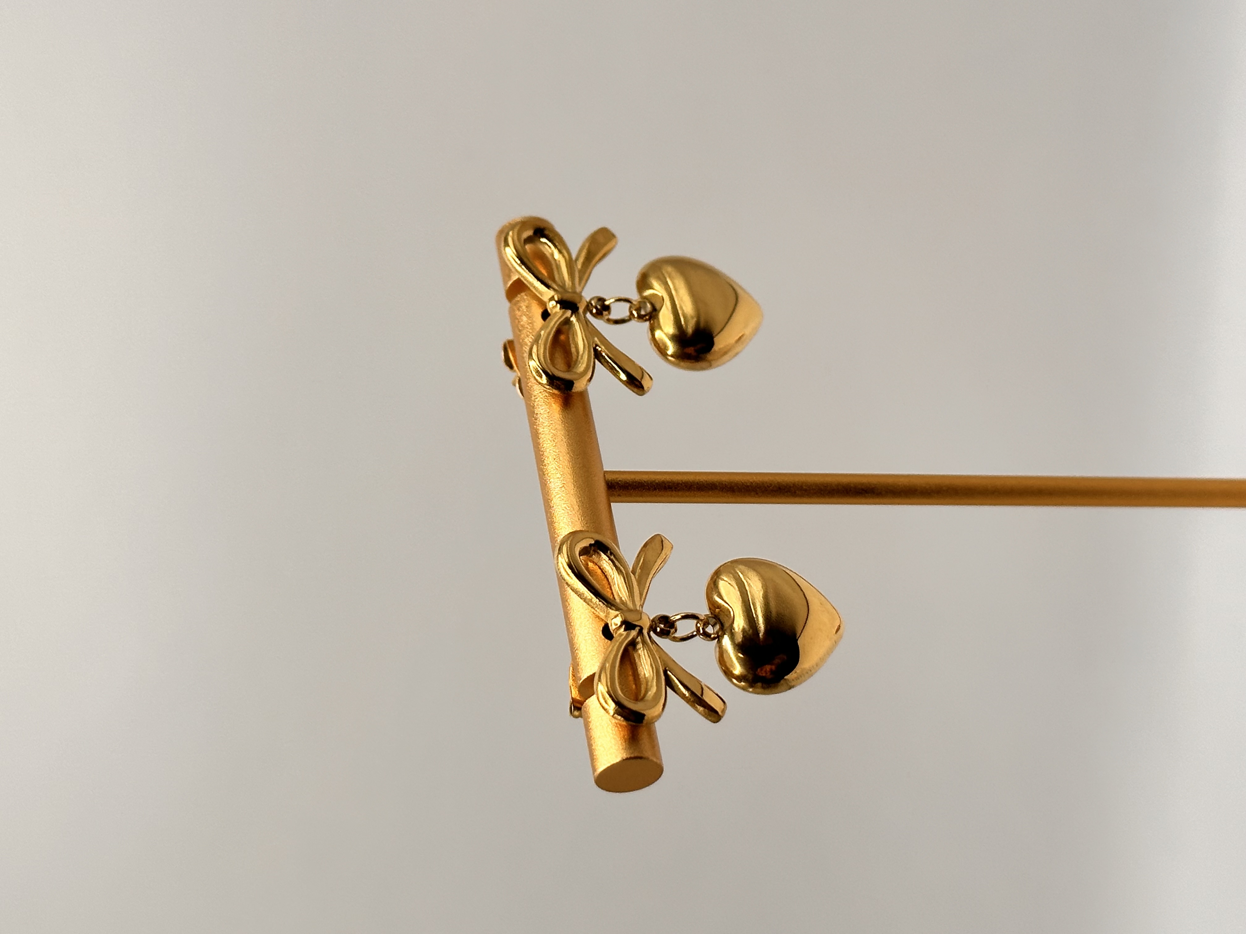 Lia's Bow Heart Earrings