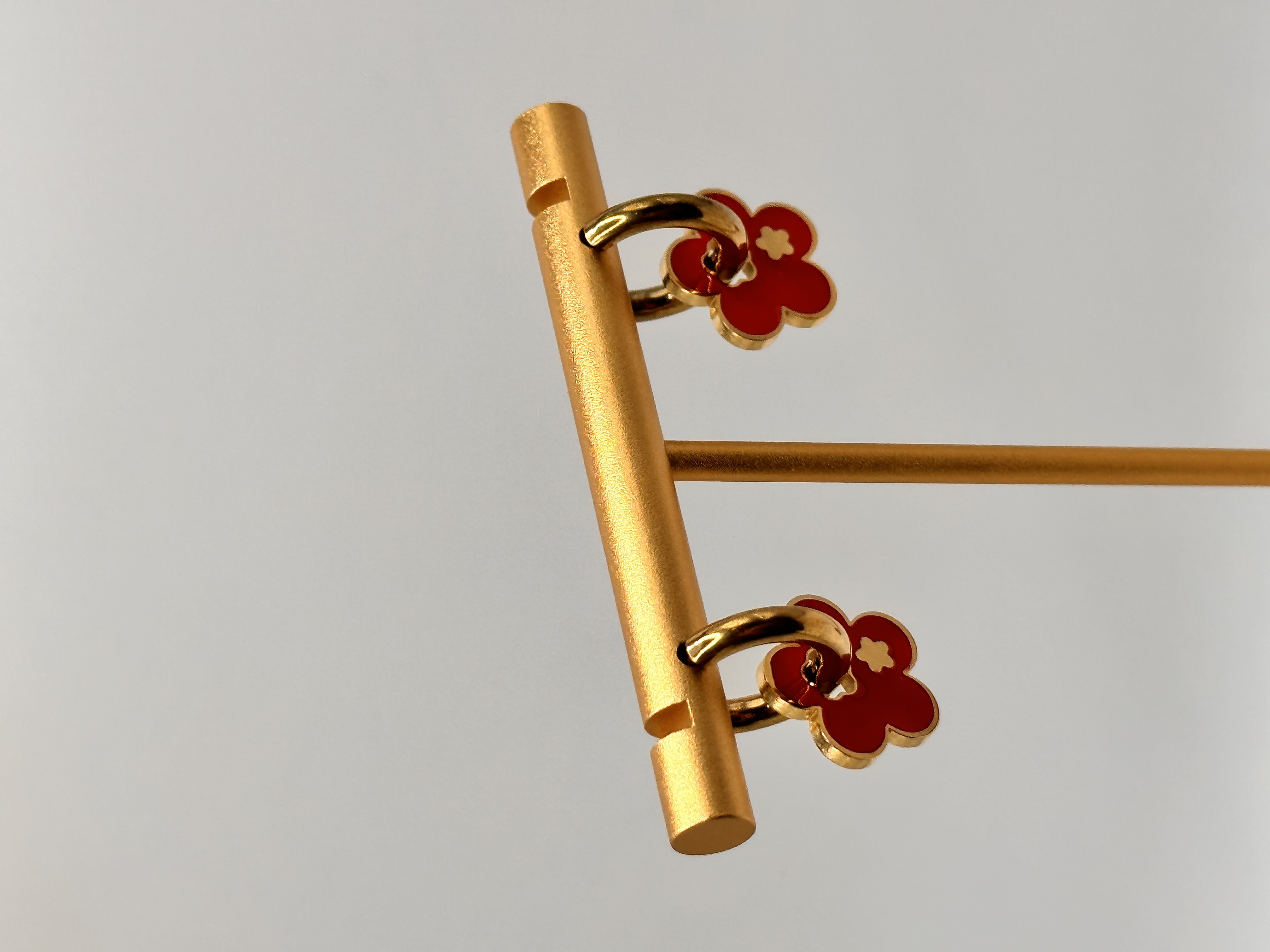 Red Plum Blossom earrings