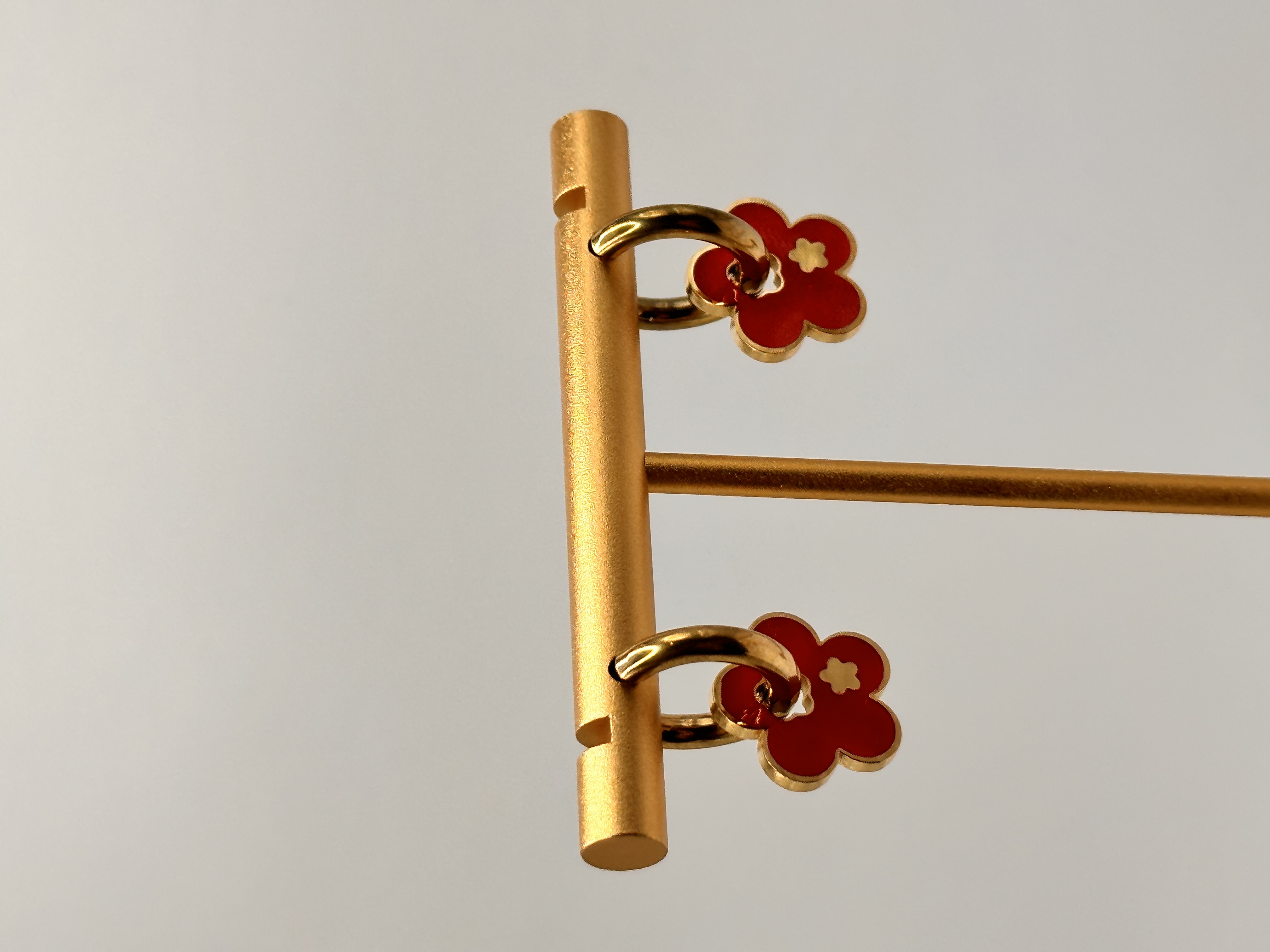 Red Plum Blossom earrings