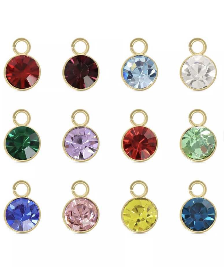 Personalize Your Charm: Choose Your Birthstone and initials 