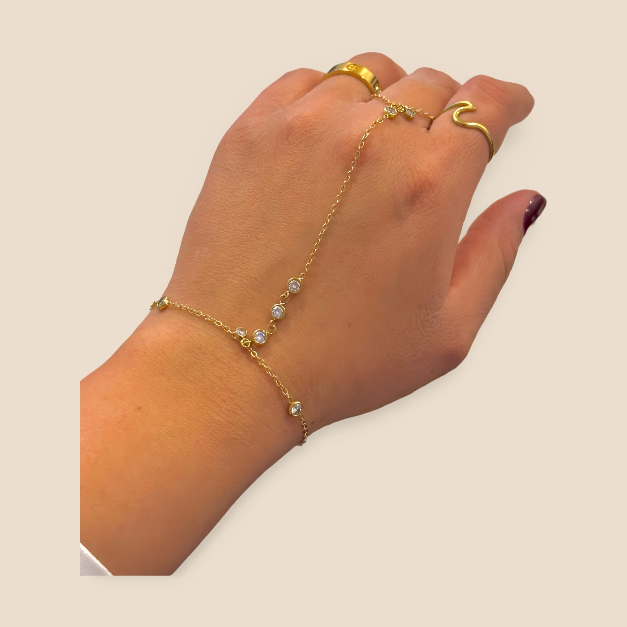 Golden Celeste Hand Chain