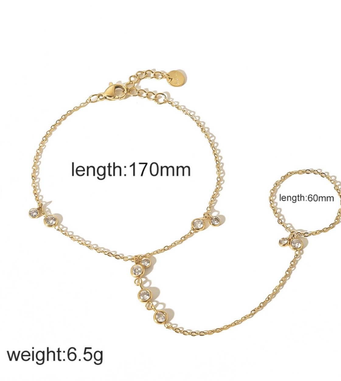 Golden Celeste Hand Chain