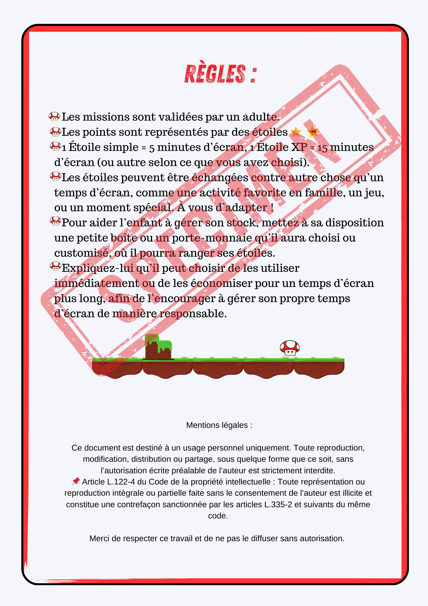 Tableau de récompense - tableau de boost de motivation 