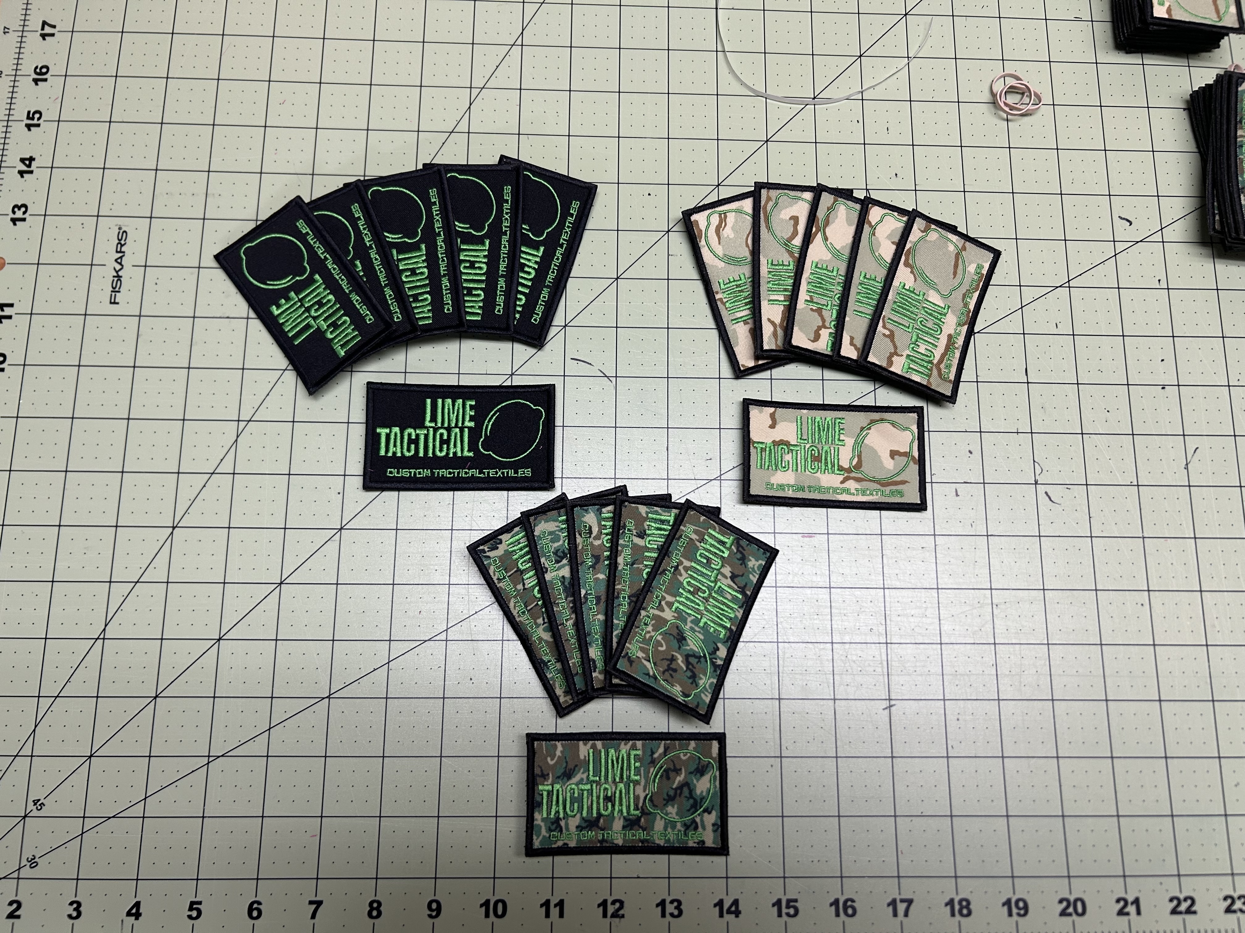 Lime Tactical 2x3" hook backed patches