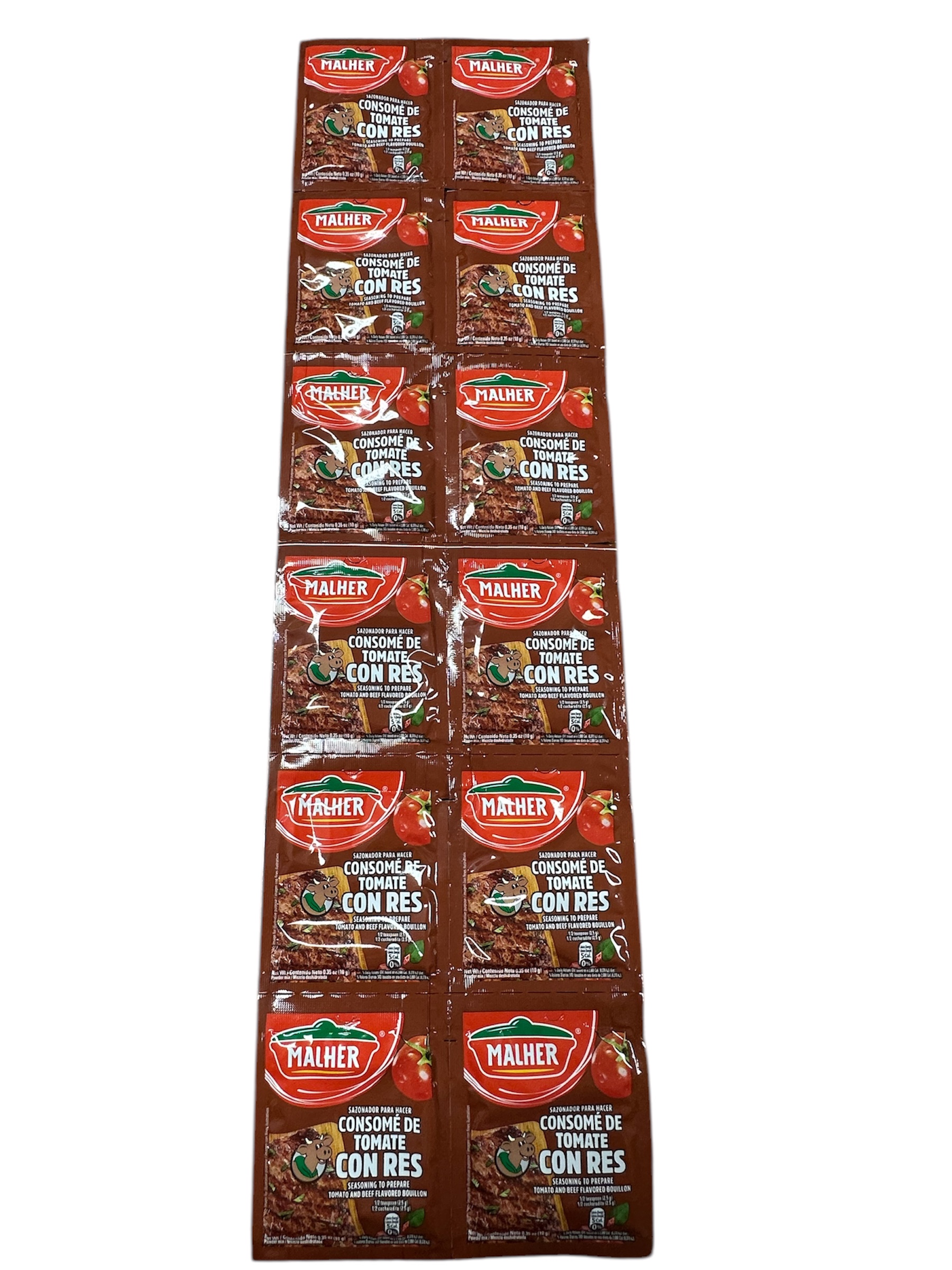 Consomé de tomate con res Malher Ristra de 12pck 