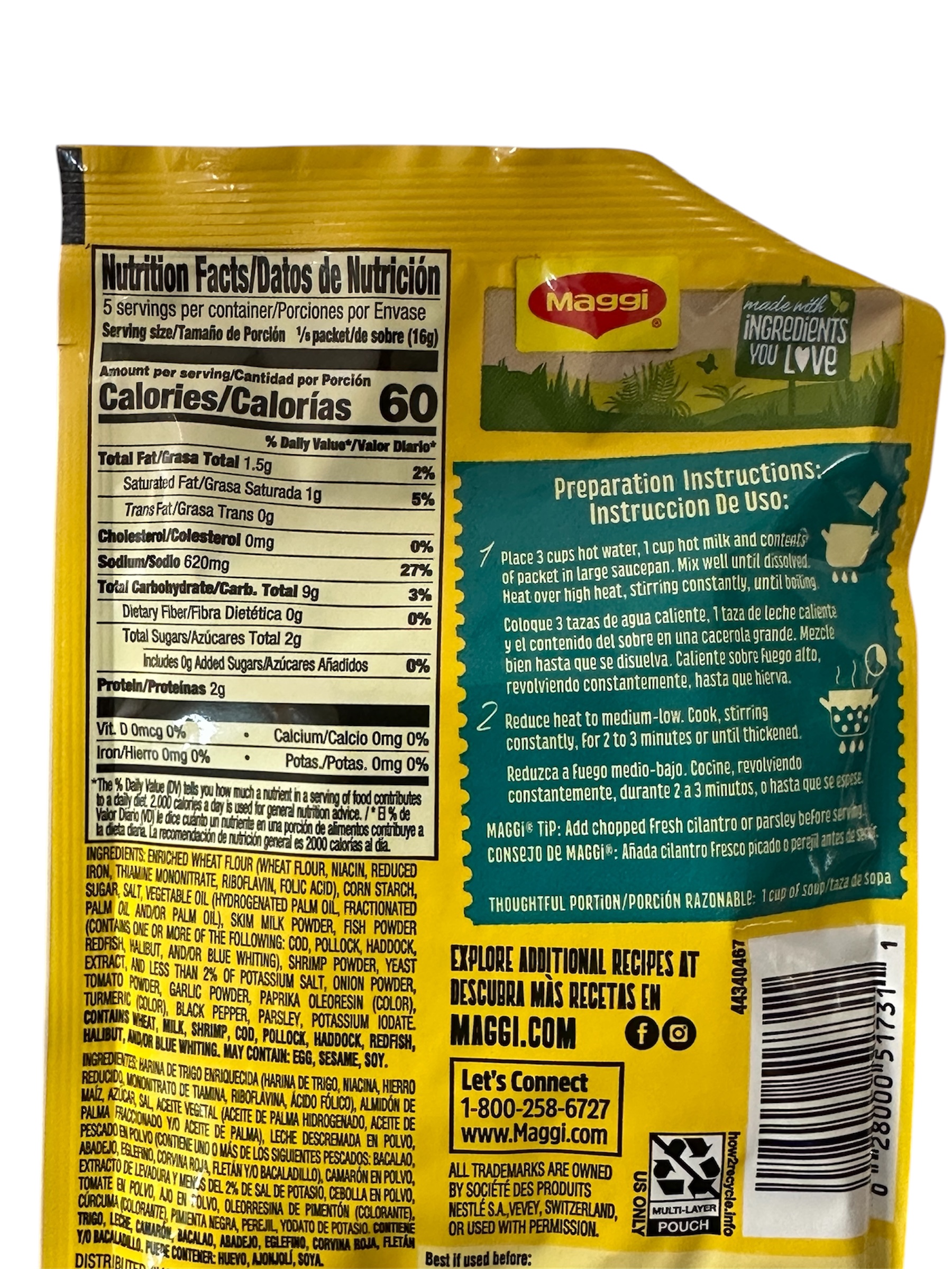 Crema de mariscos Maggi sobre de 80g each 