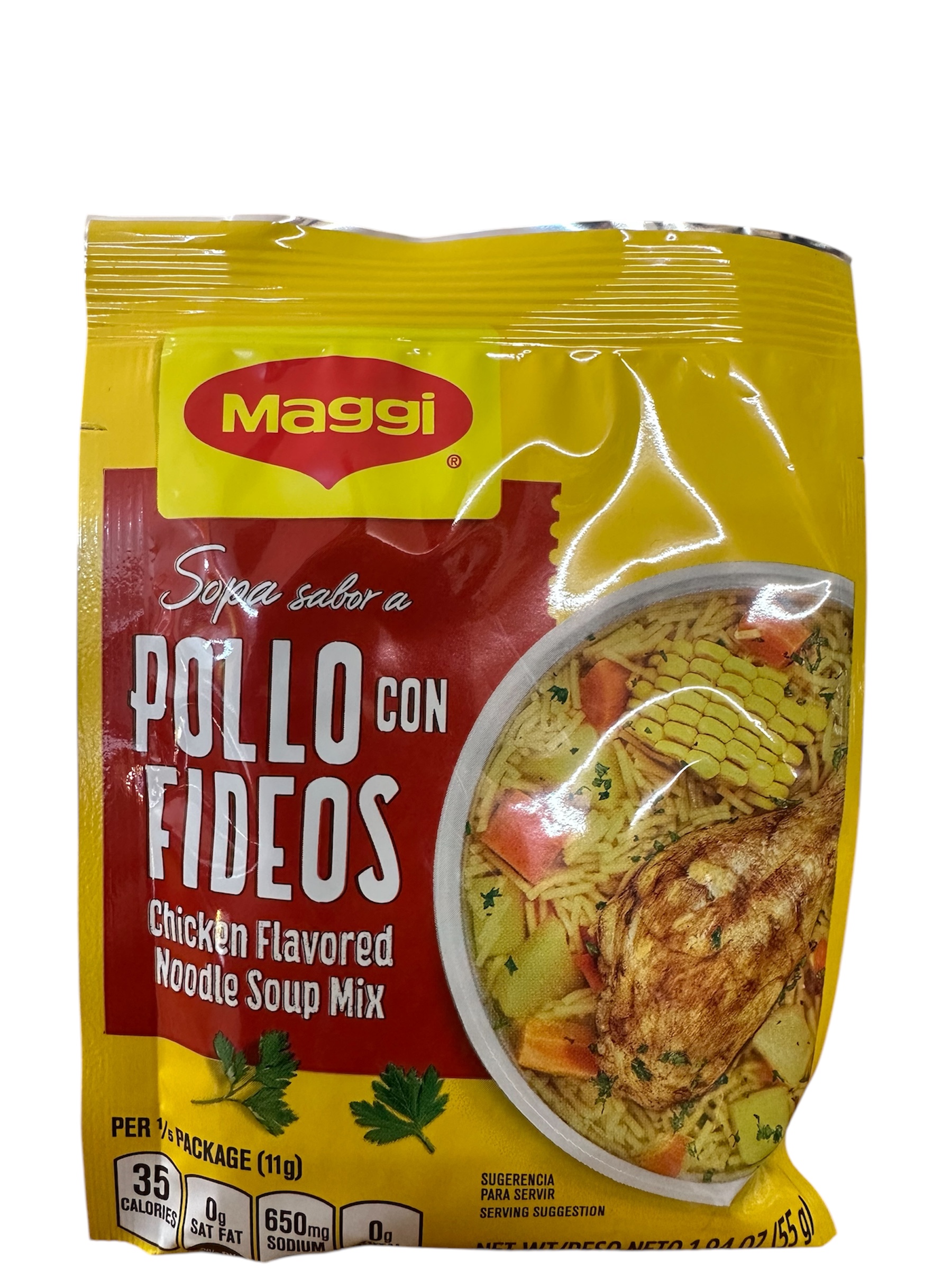 Sopa sabor a pollo con fideos sobre de 55g