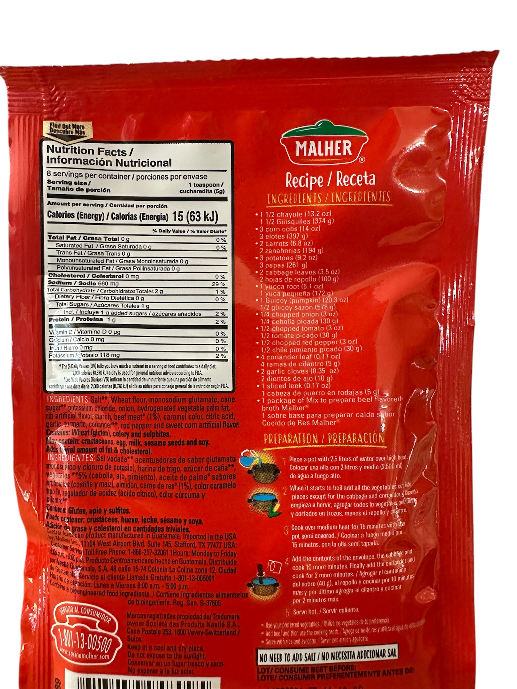 Cocido de Res malher sobre de 40g 