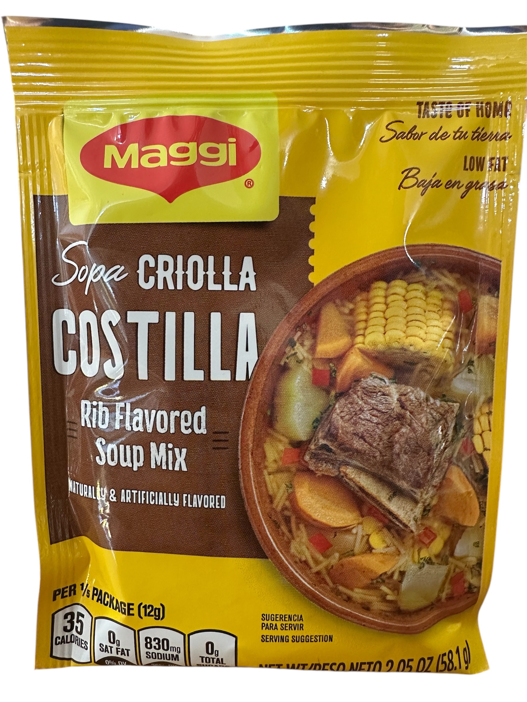 Sopa Criolla Costilla sobre de 58.1g