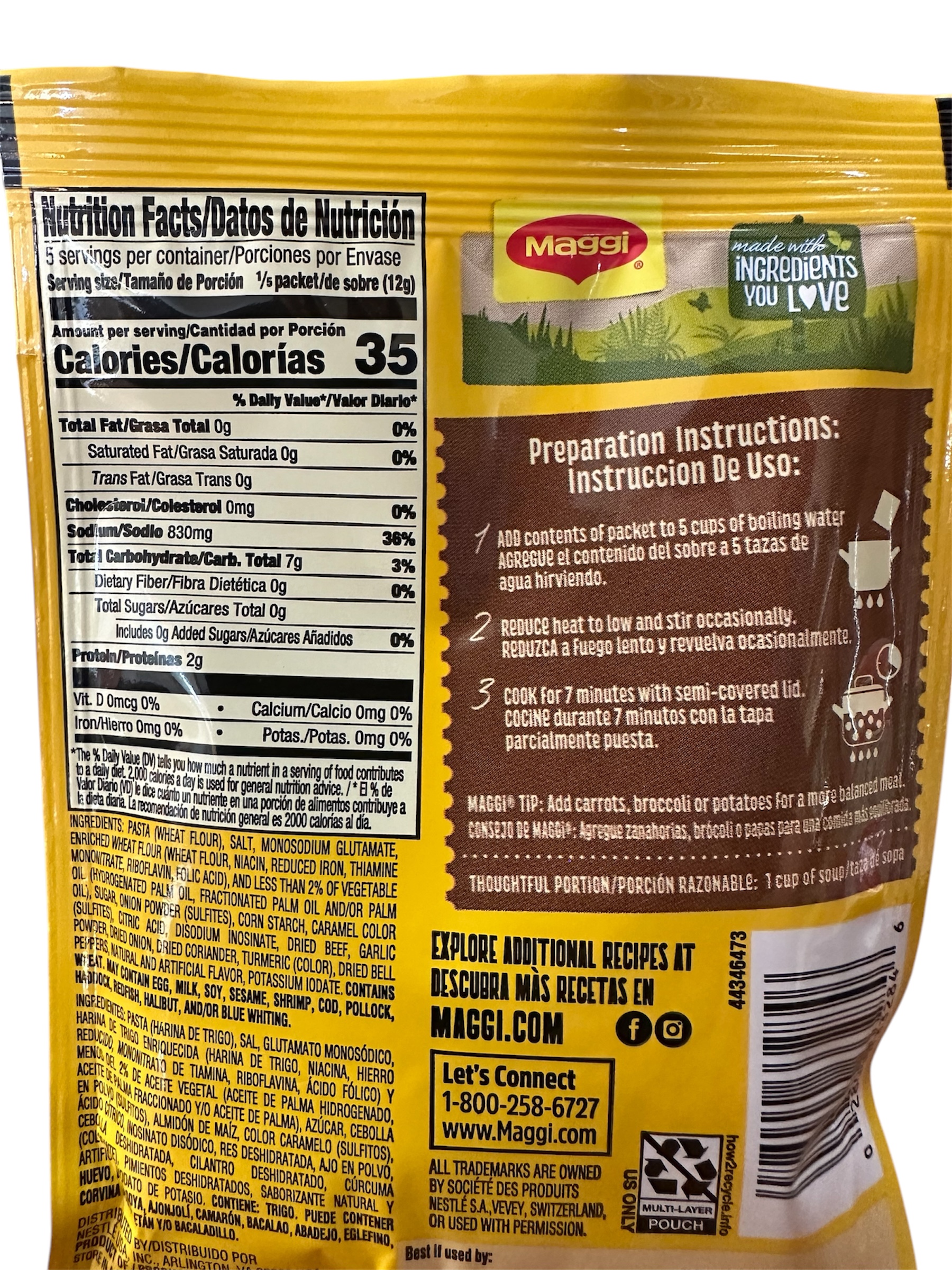 Sopa Criolla Costilla sobre de 58.1g 