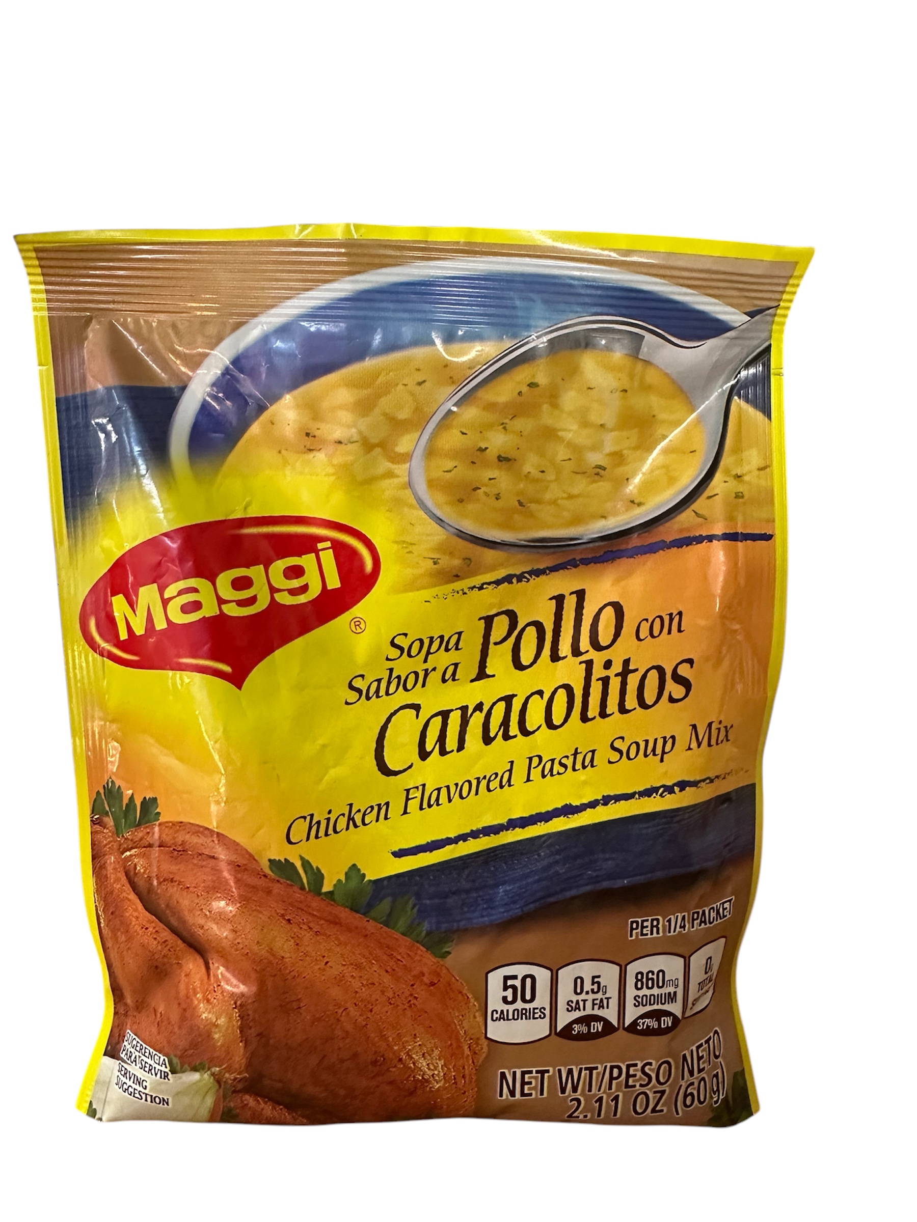 Sopa Maggi Pollo con Caracolitos sobre de 60g 