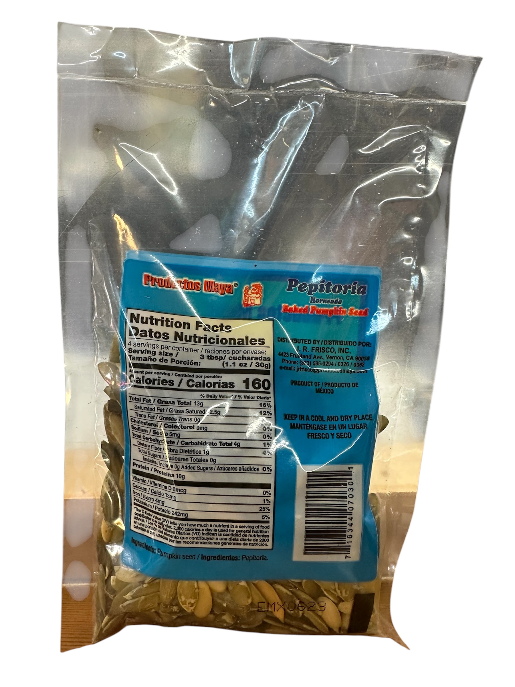 pepitoria Semillas de calabaza horneadas bolsa de 113g 