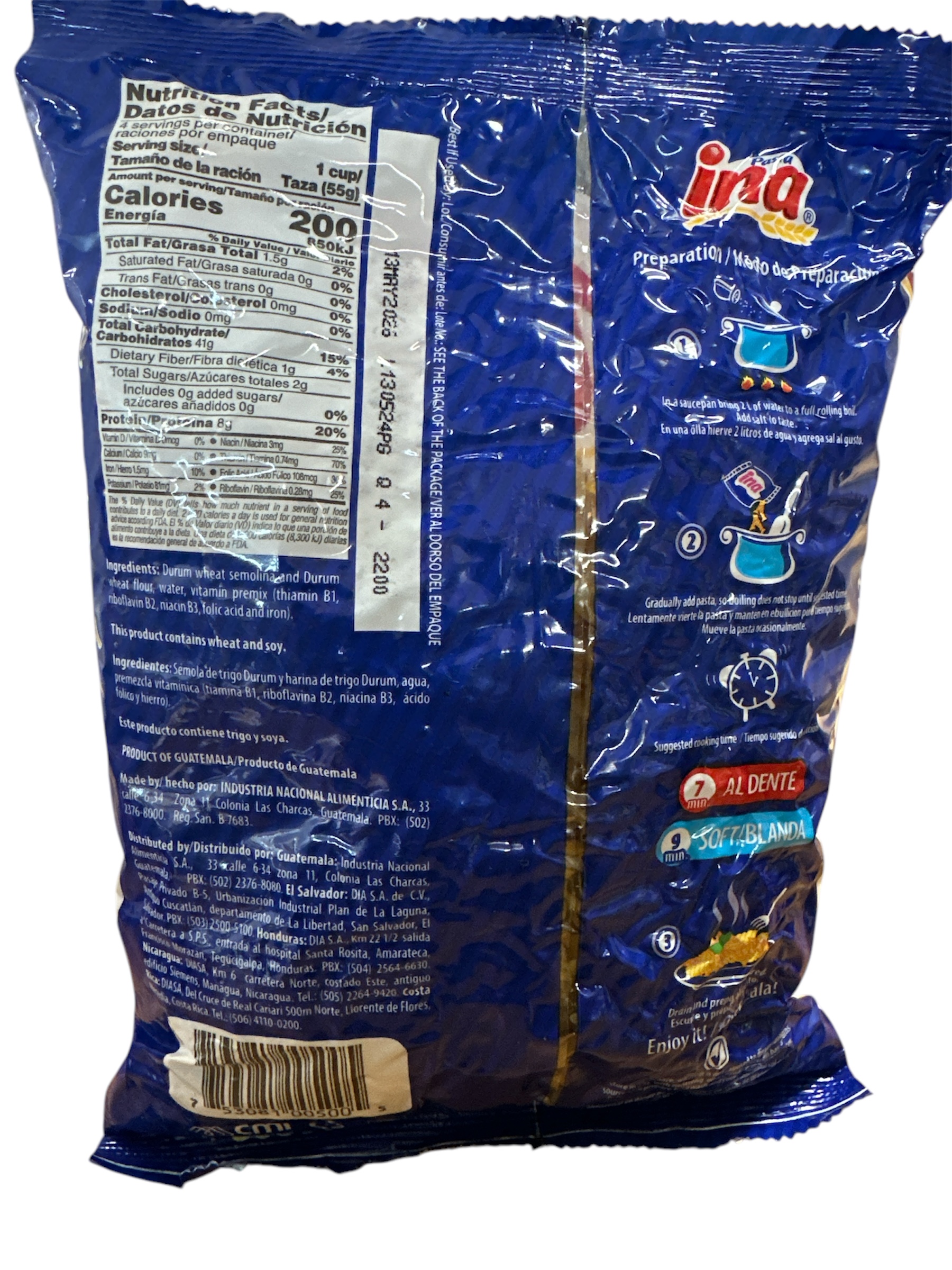 Pasta Ina tornillo 200g 