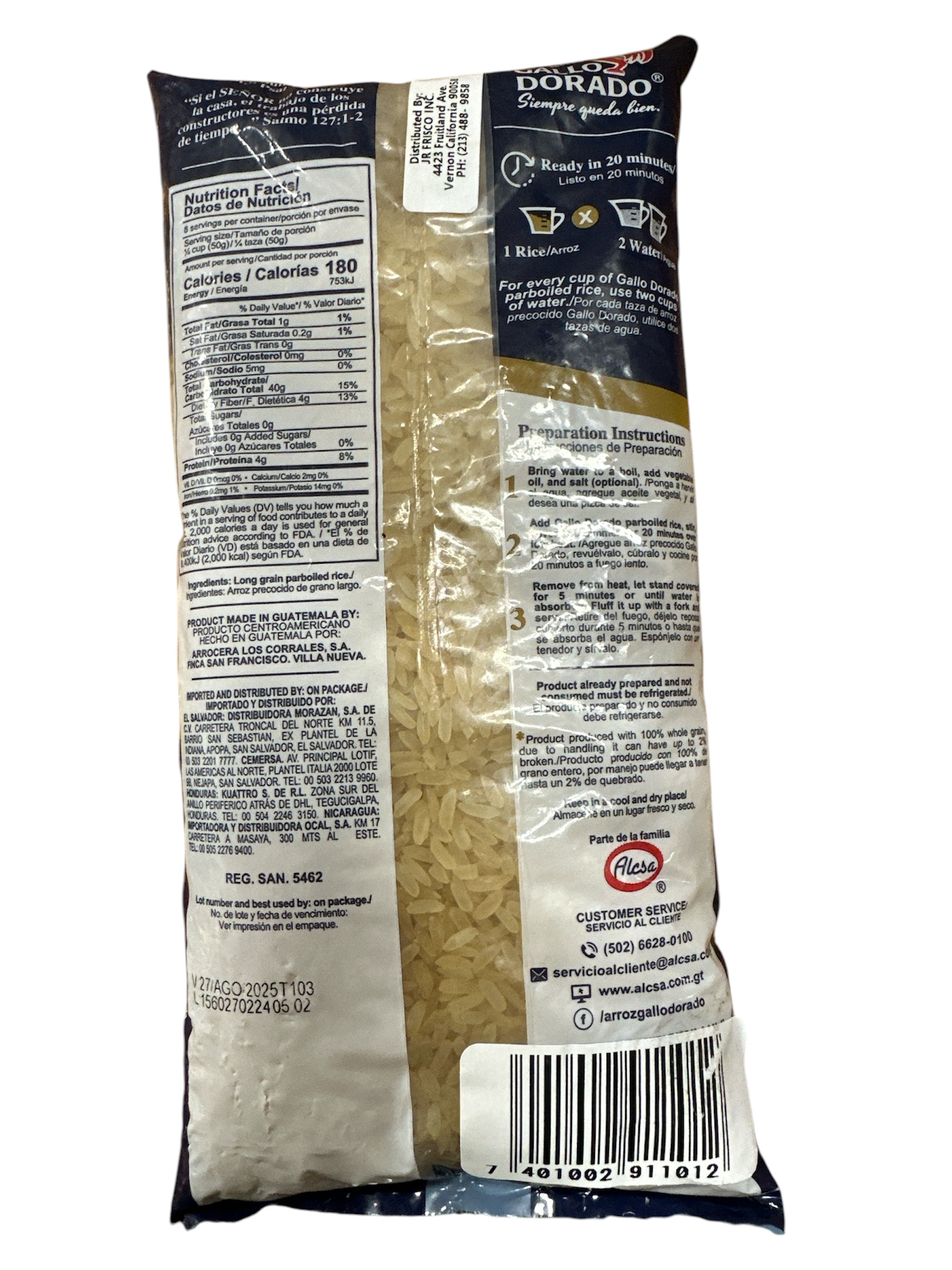 Gallo Dorado Arroz Precocido 1L 