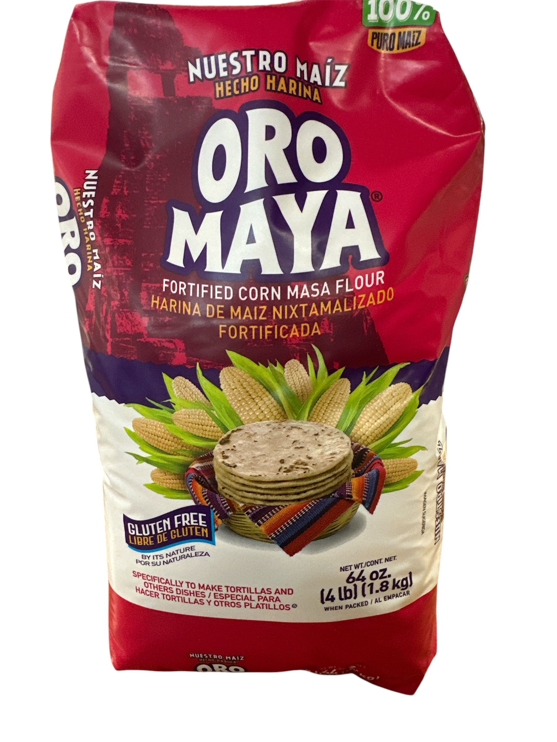 Harina de maíz nixtamalizado Oro Maya 4L 