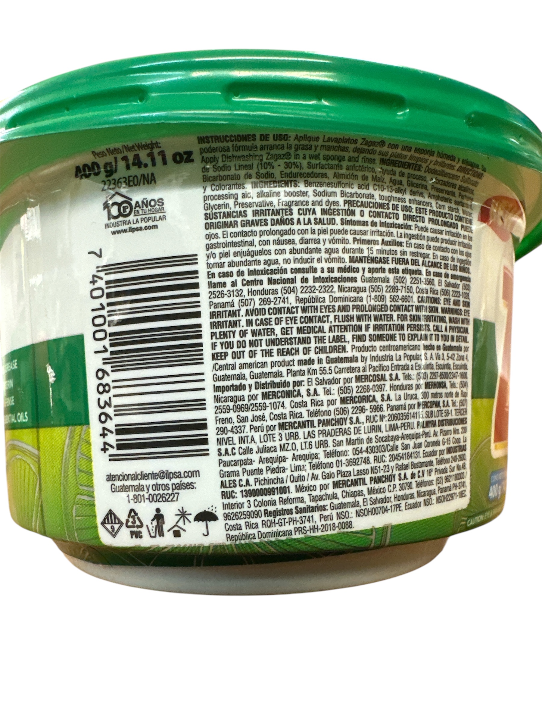 Lavaplatos Zagaz 400g