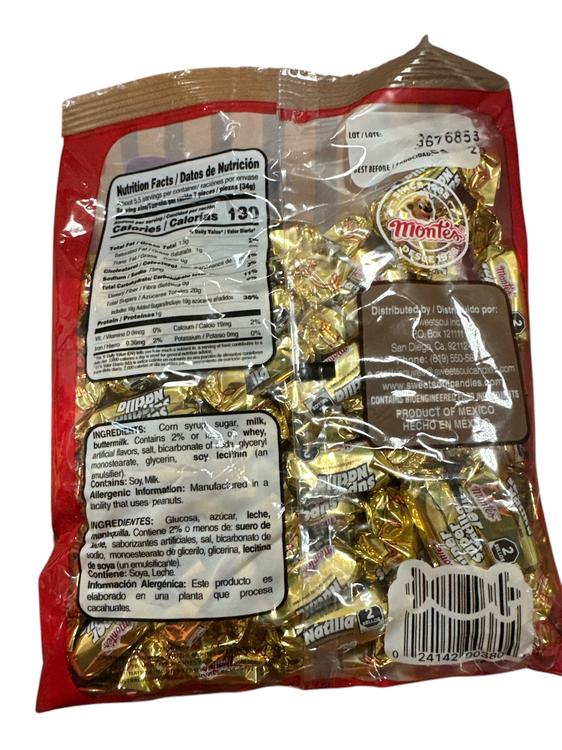 Caramelos Montés Súper Natilla