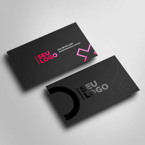 Cartão de Visita Em Couché Fosco com Laminação Fosca e Verniz Localizado