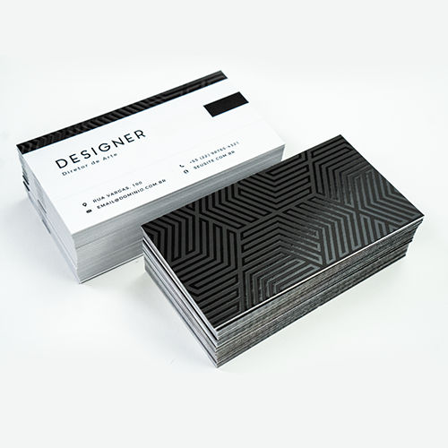 Cartão de Visita Em Couché Fosco com Laminação Fosca e Verniz Localizado