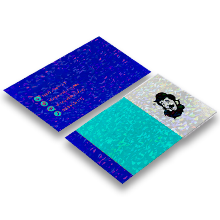 Cartão de Visita Em Couché Brilho com Laminação Holográfica