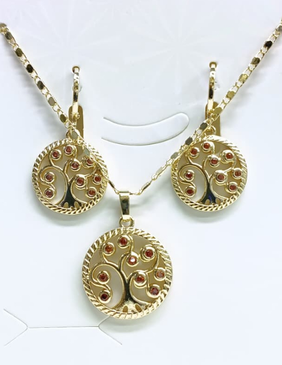 Conjunto de joyería árbol de la vida