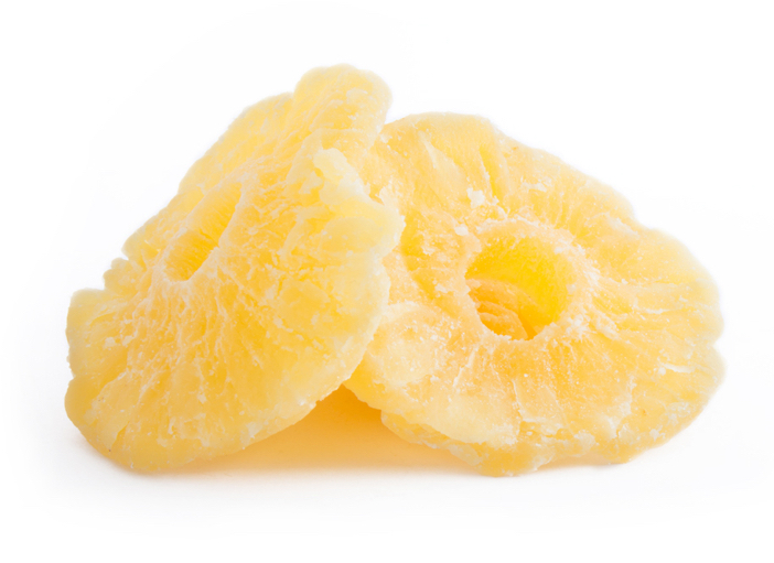 Piña deshidratada en rodajas