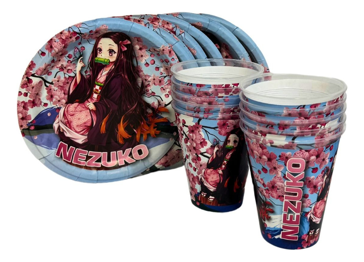 Platos, vasos 10 invitados NEZUCO