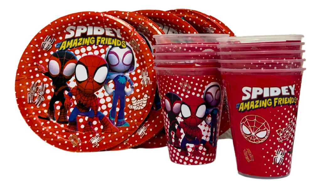 Platos, vasos 10 invitados SPIDEY