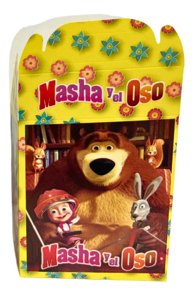 Dulceros fiesta temática 10 invitados MASHA Y EL OSO