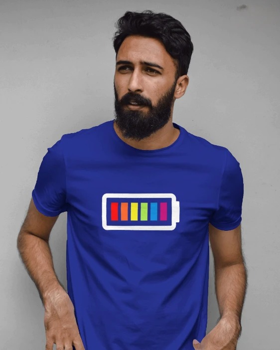 Pride Rainbow Battery Charged - LGBTQ Unisex T-shirt
