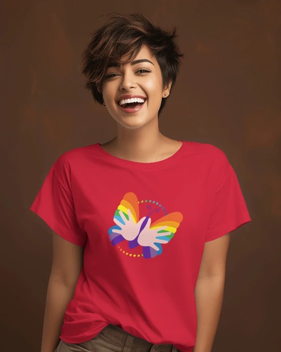Pride Rainbow Butterfly - LGBTQ Unisex T-shirt