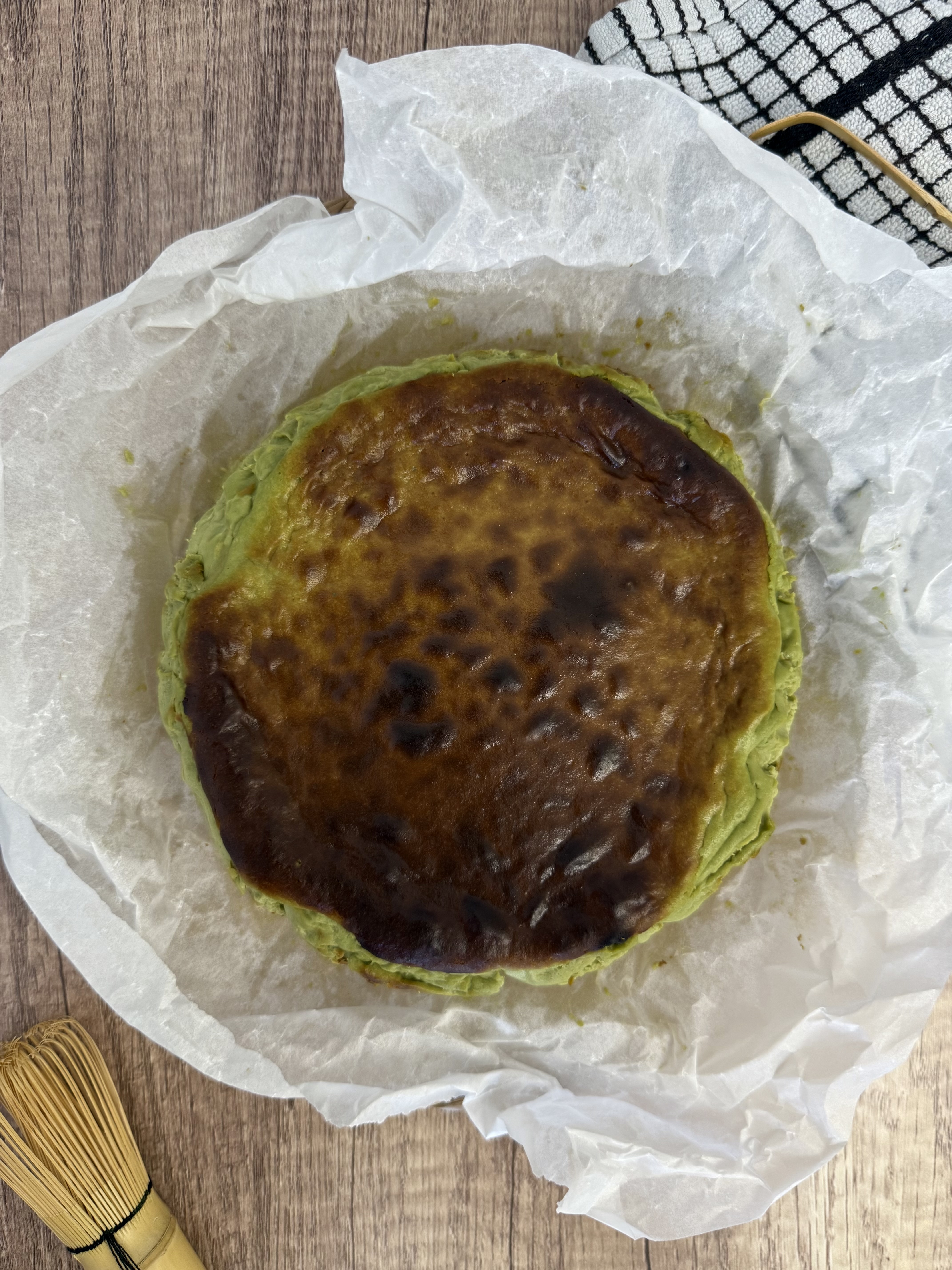 Matcha Basque Burnt Cheesecake (Gluten- Free)