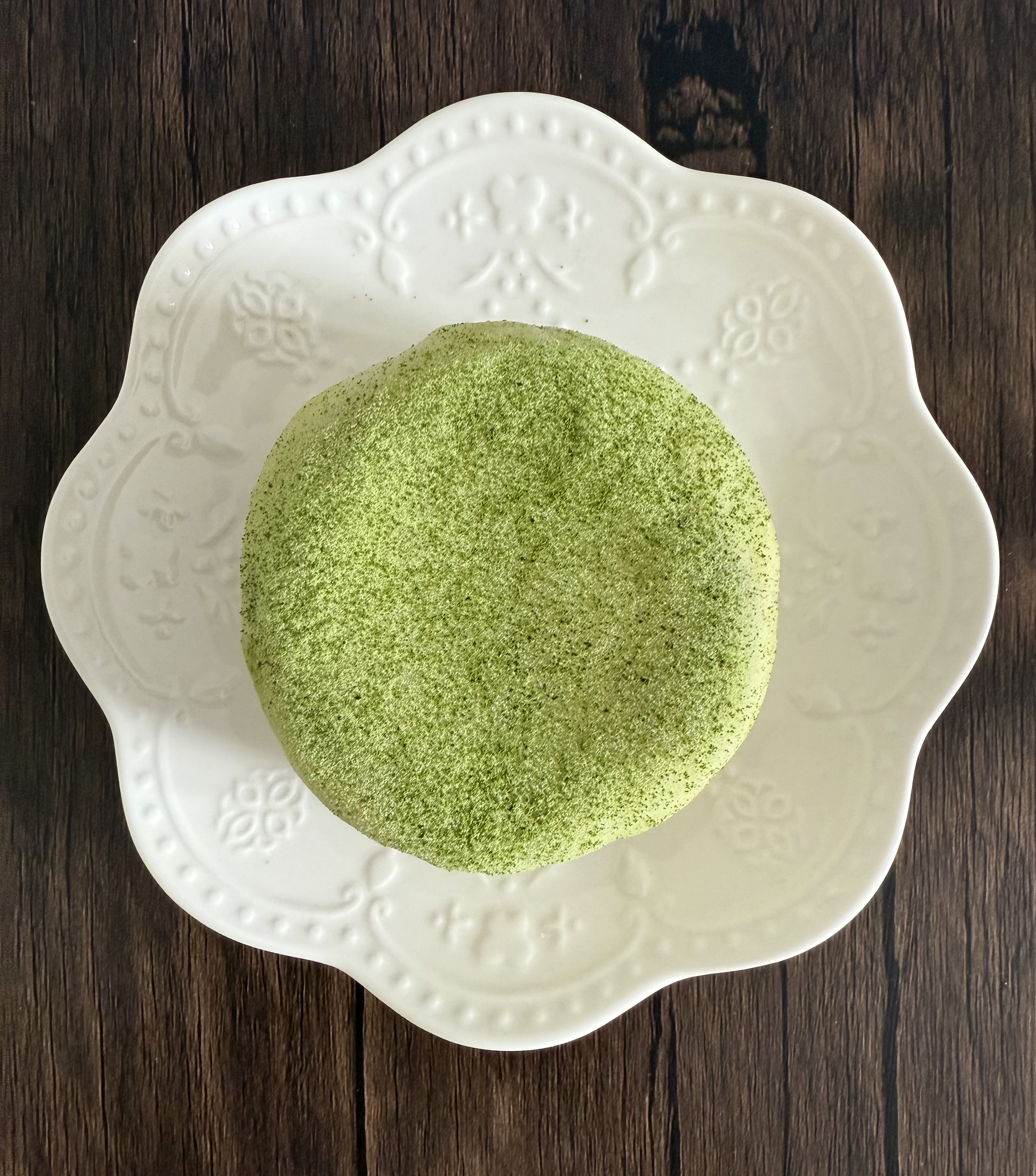 Mochi-Wrapped Matcha Basque Cheesecake