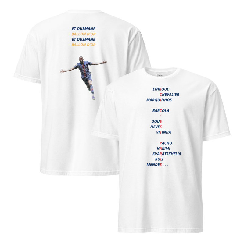 T-shirt Sport Blanc – "Équipe légende"