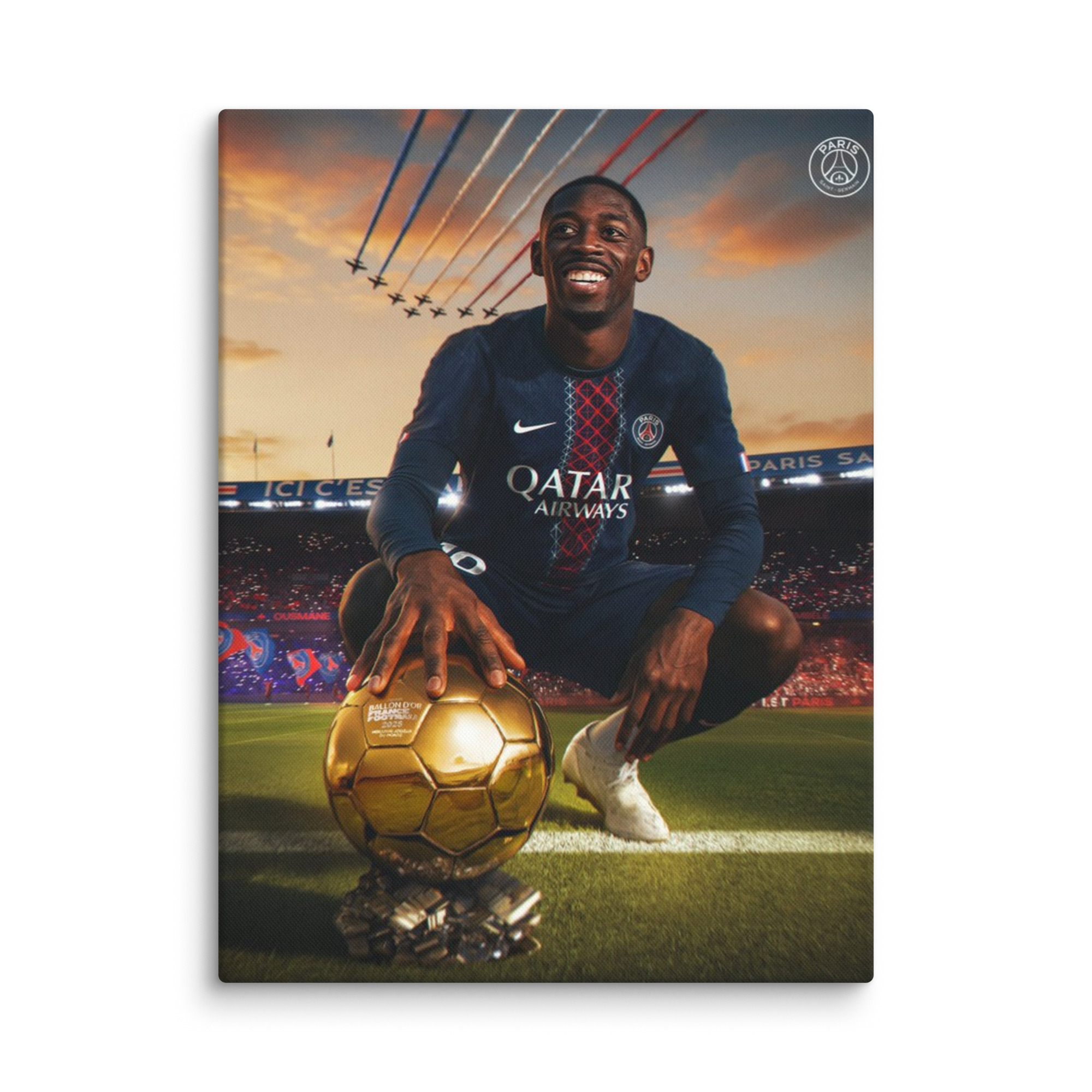 Toile Décorative – "Ousmane Dembélé Ballon d'Or"