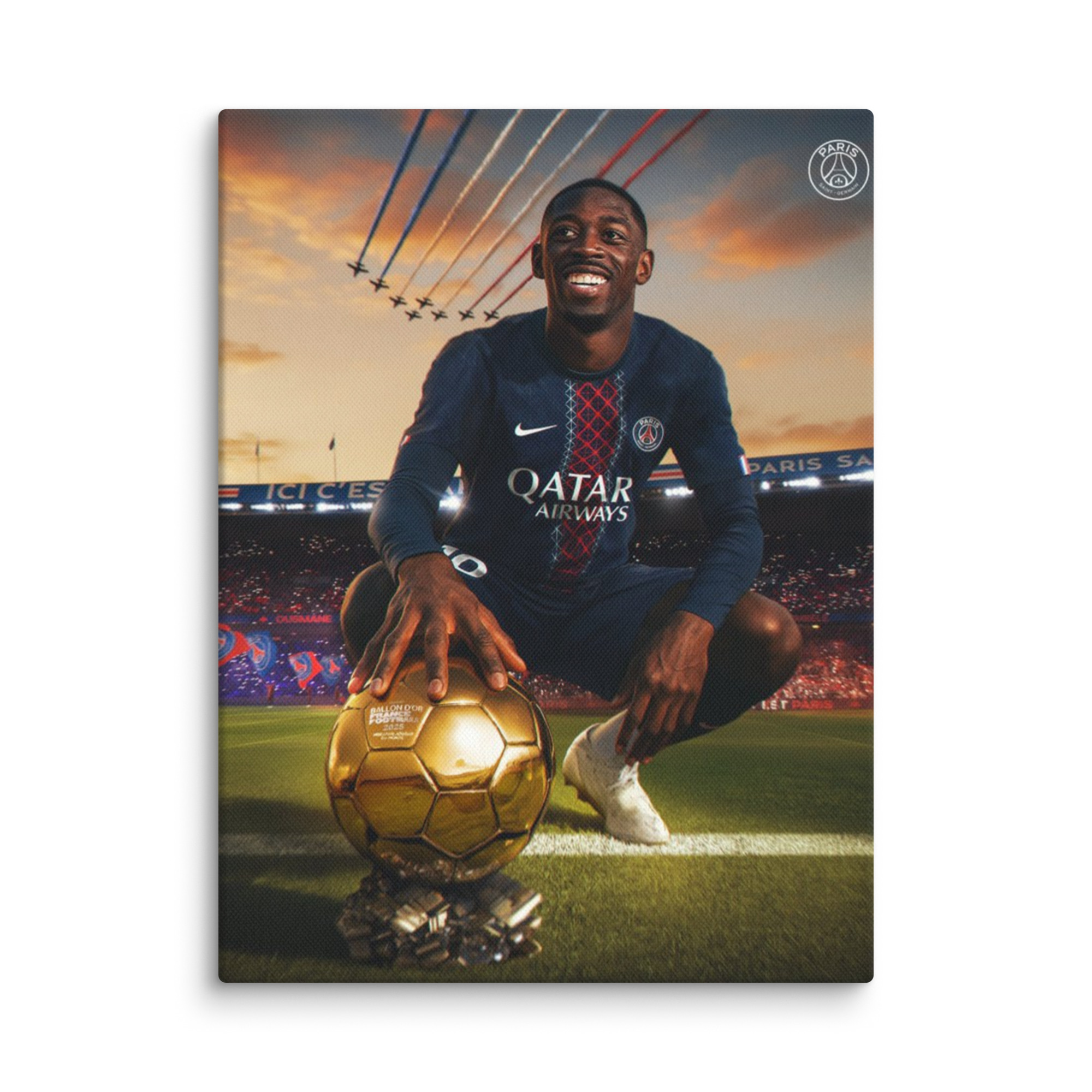Toile Décorative – "Ousmane Dembélé Ballon d'Or"