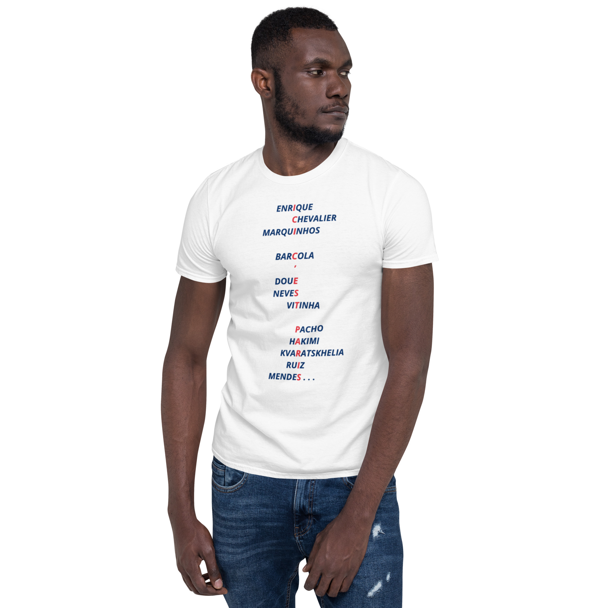 T-shirt Sport Blanc – "Équipe légende"