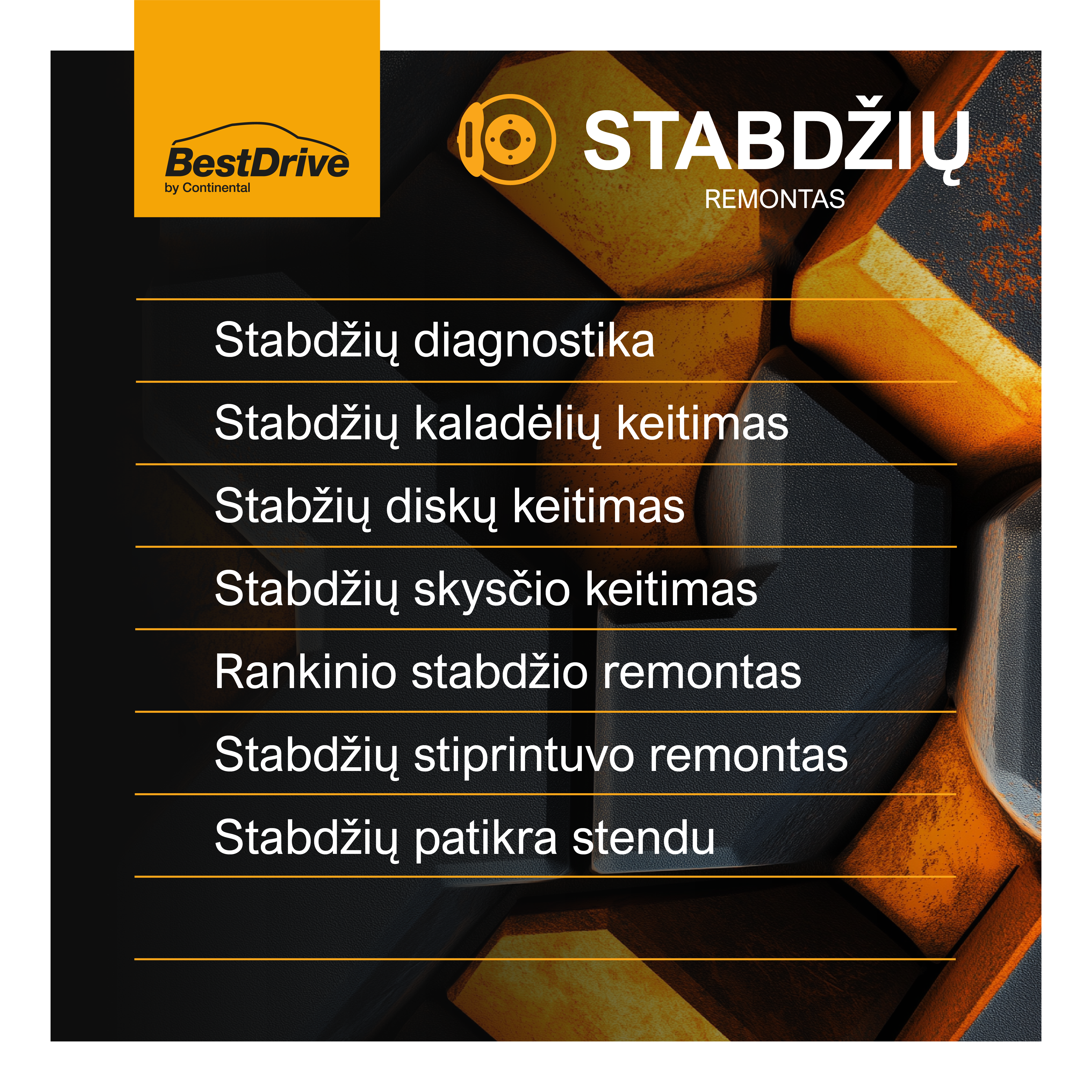 Stabdžių sistemos remontas