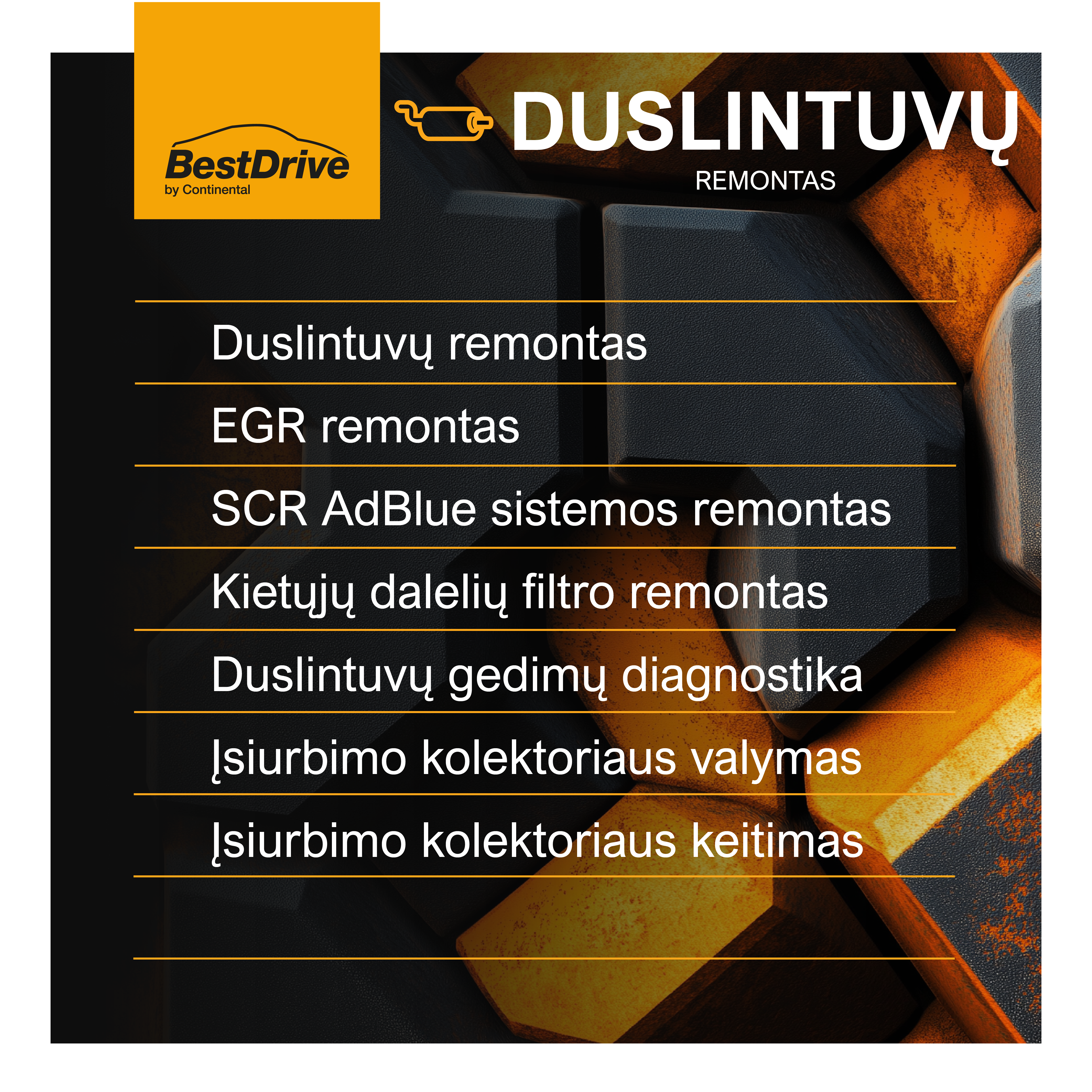 Duslintuvų remontas